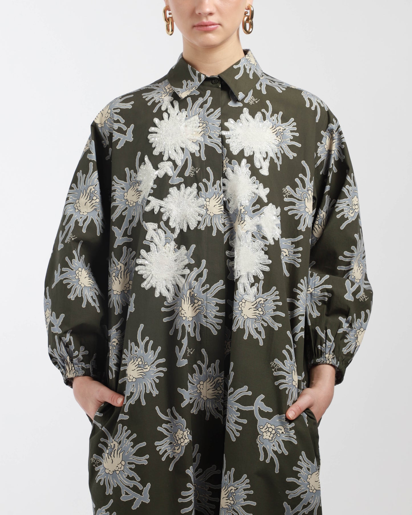 Handcrafted Luminous Shirt Dress