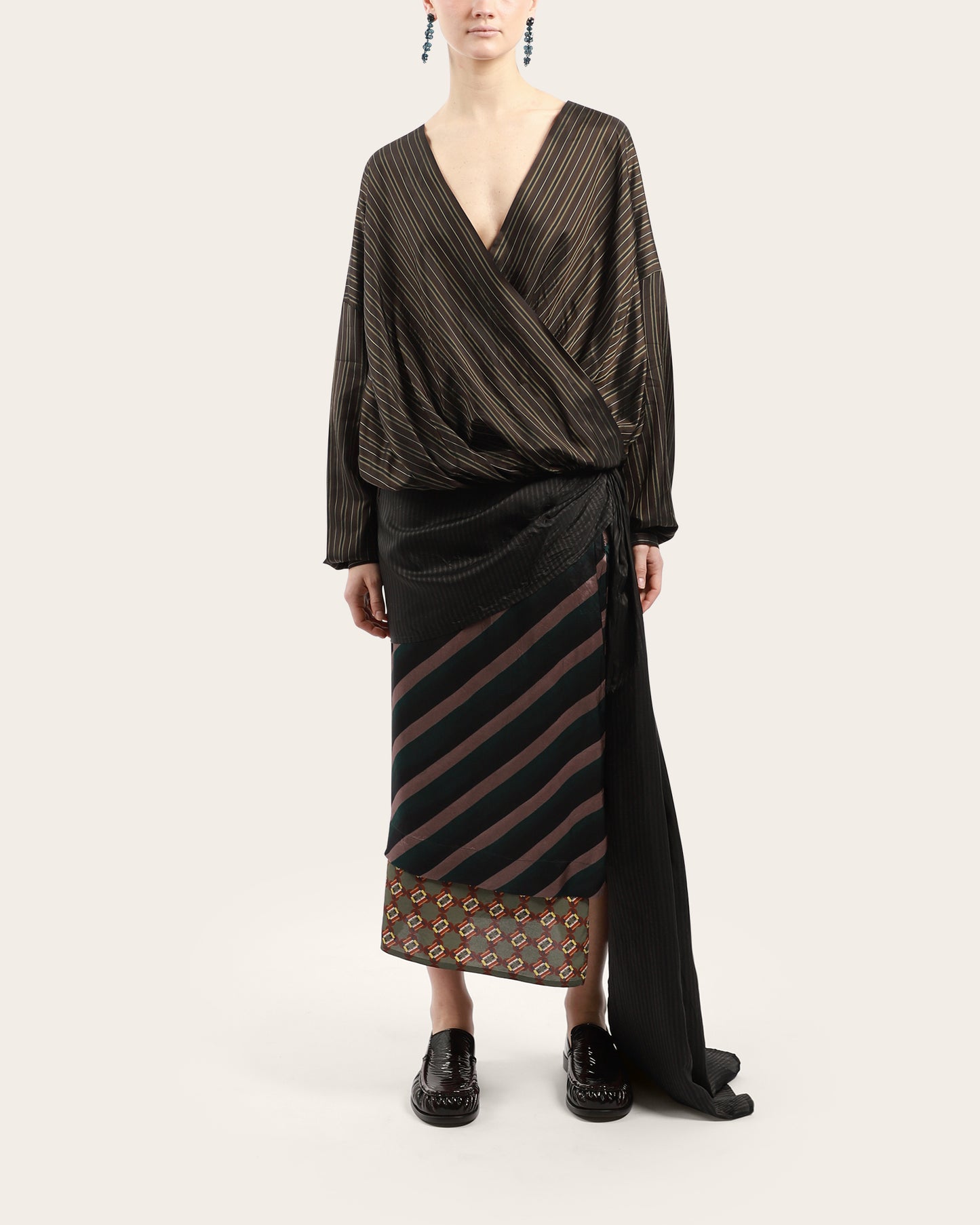 Camiel Wrap Silk Top