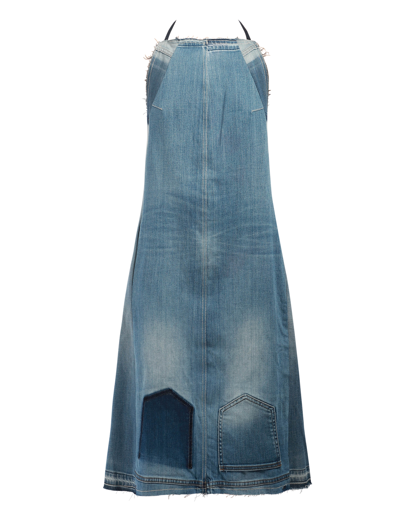 Rora Upcycled Denim Apron Dress