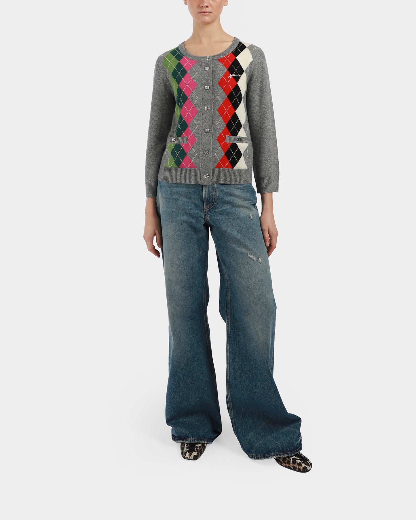 Cashmere Wool Mix Cardigan