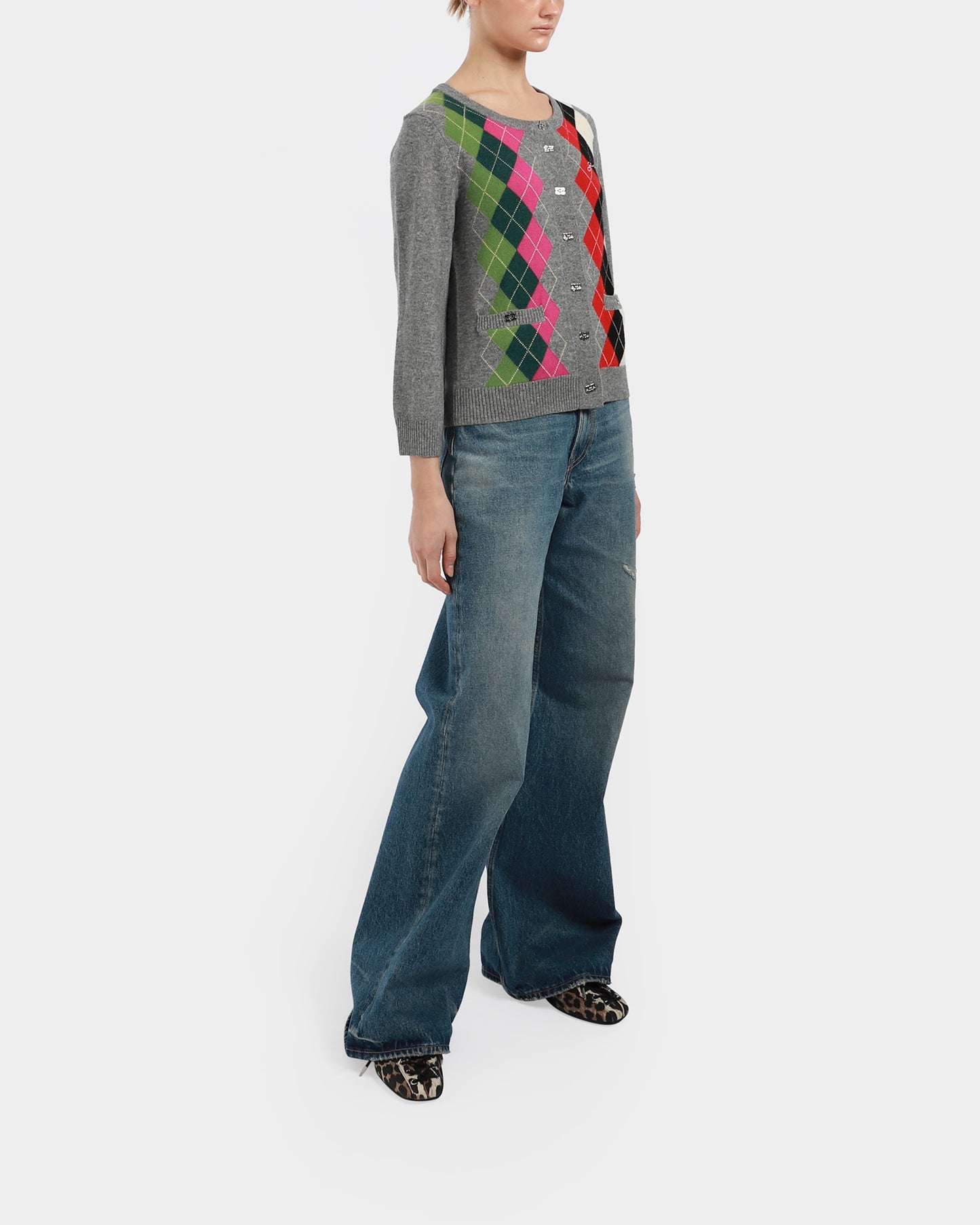 Cashmere Wool Mix Cardigan