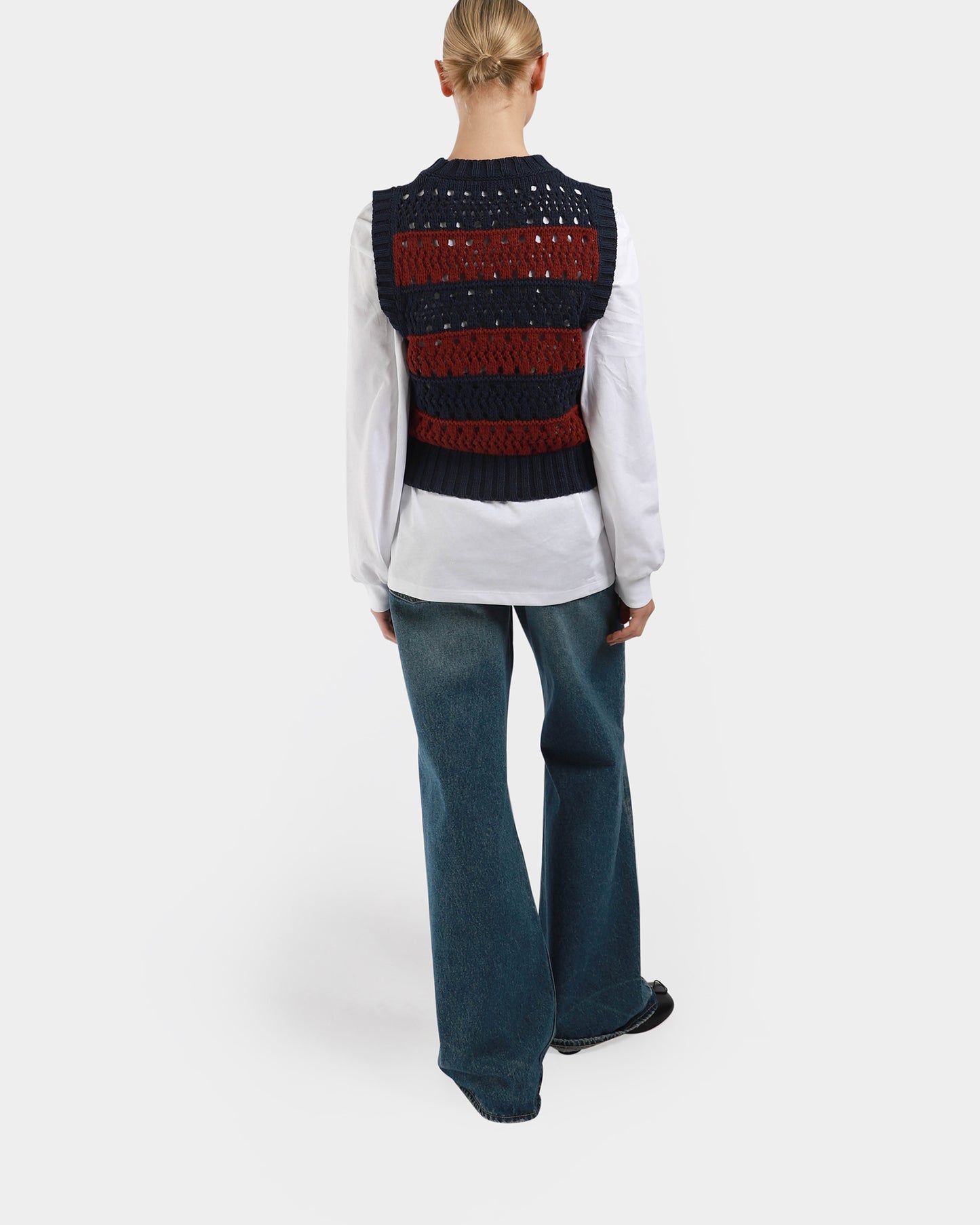 Cotton Mix Striped Vest