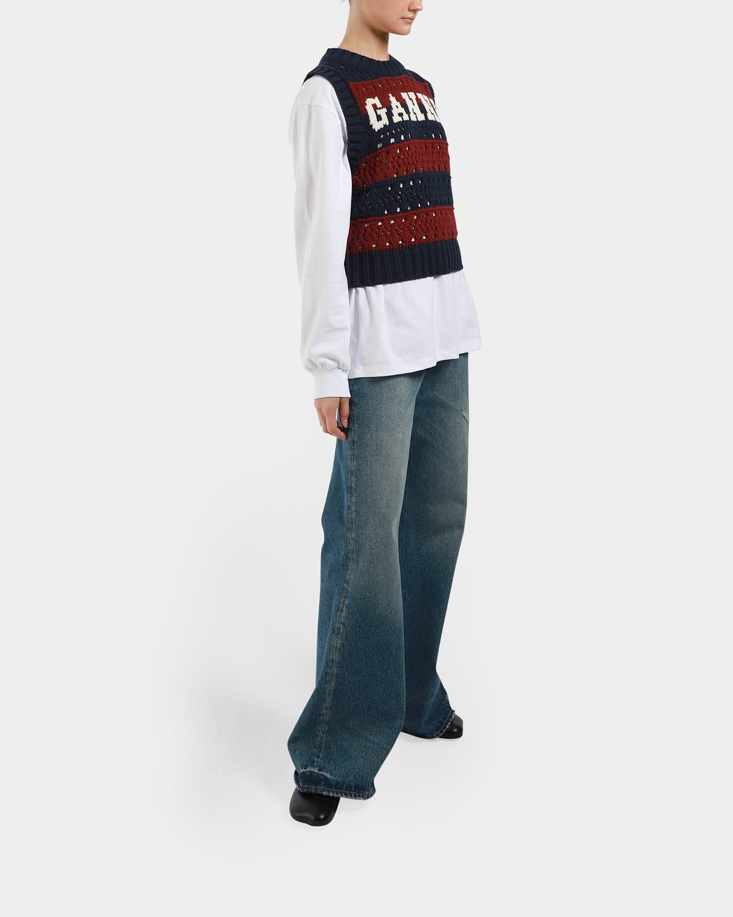 Cotton Mix Striped Vest