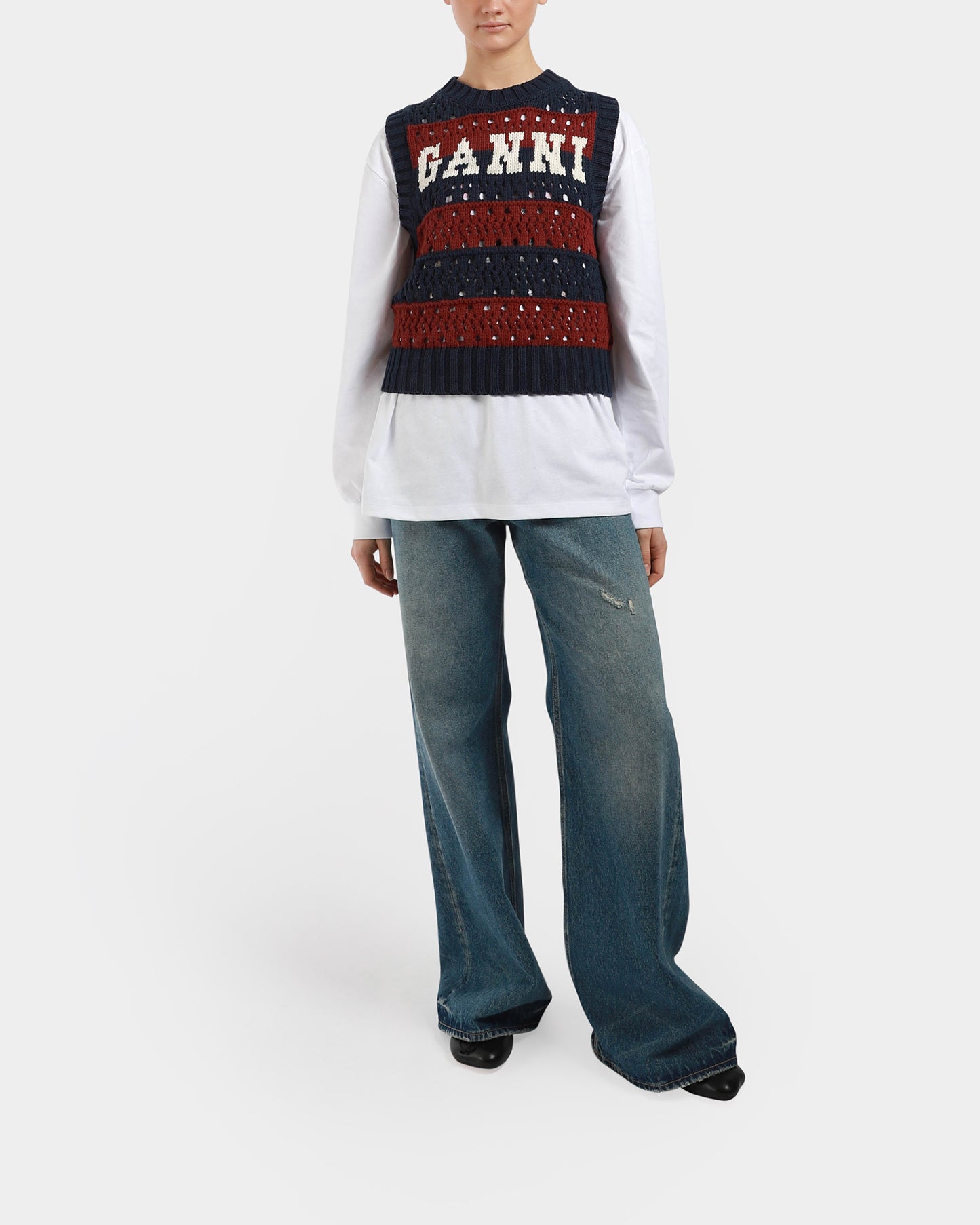 Cotton Mix Striped Vest