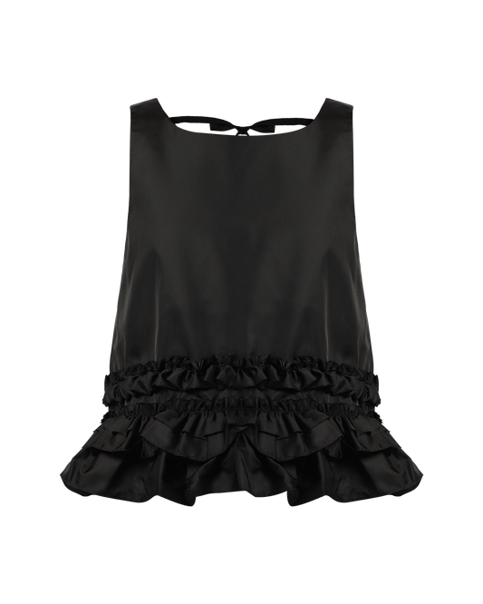 Duchesse Nylon Open Back Top