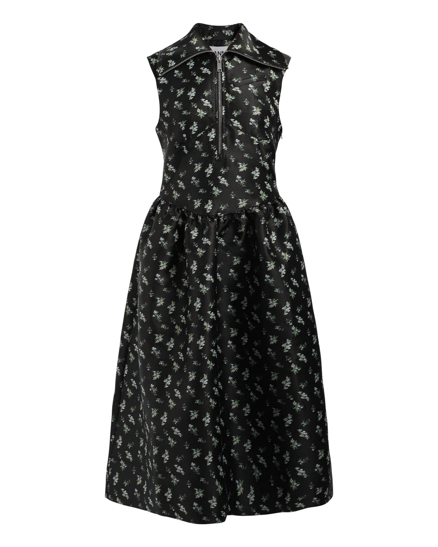 Floral Jacquard Midi Dress