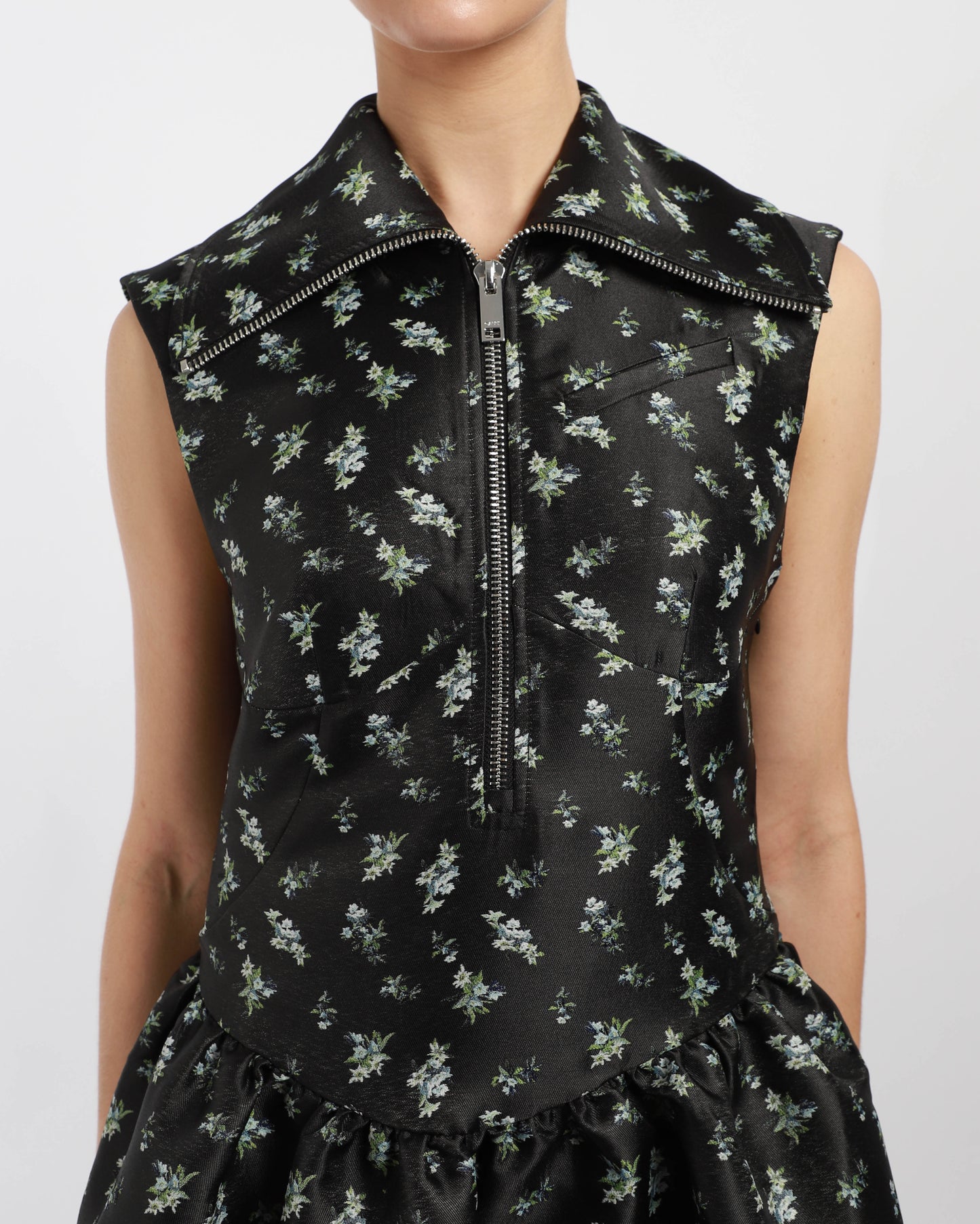 Floral Jacquard Midi Dress