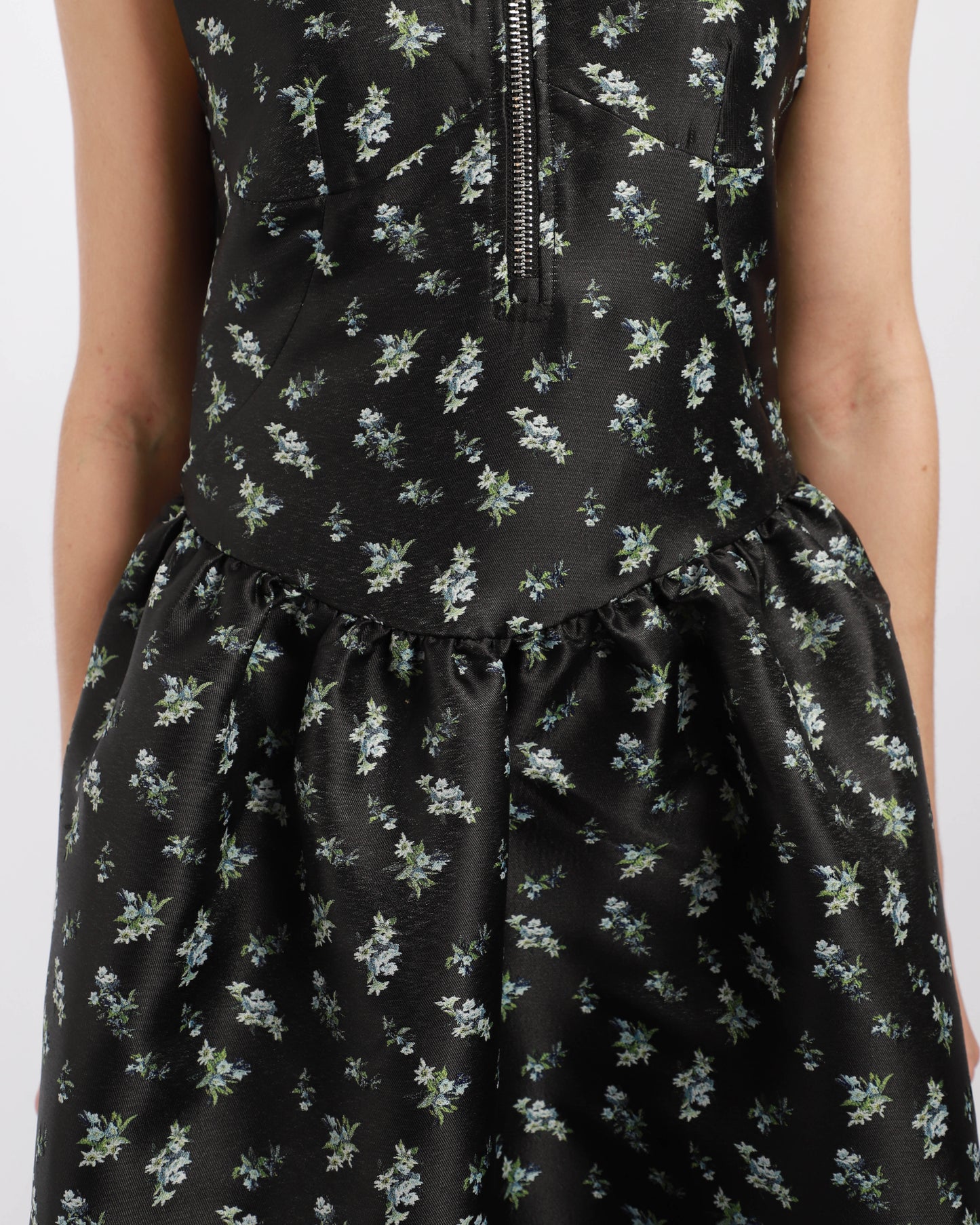 Floral Jacquard Midi Dress