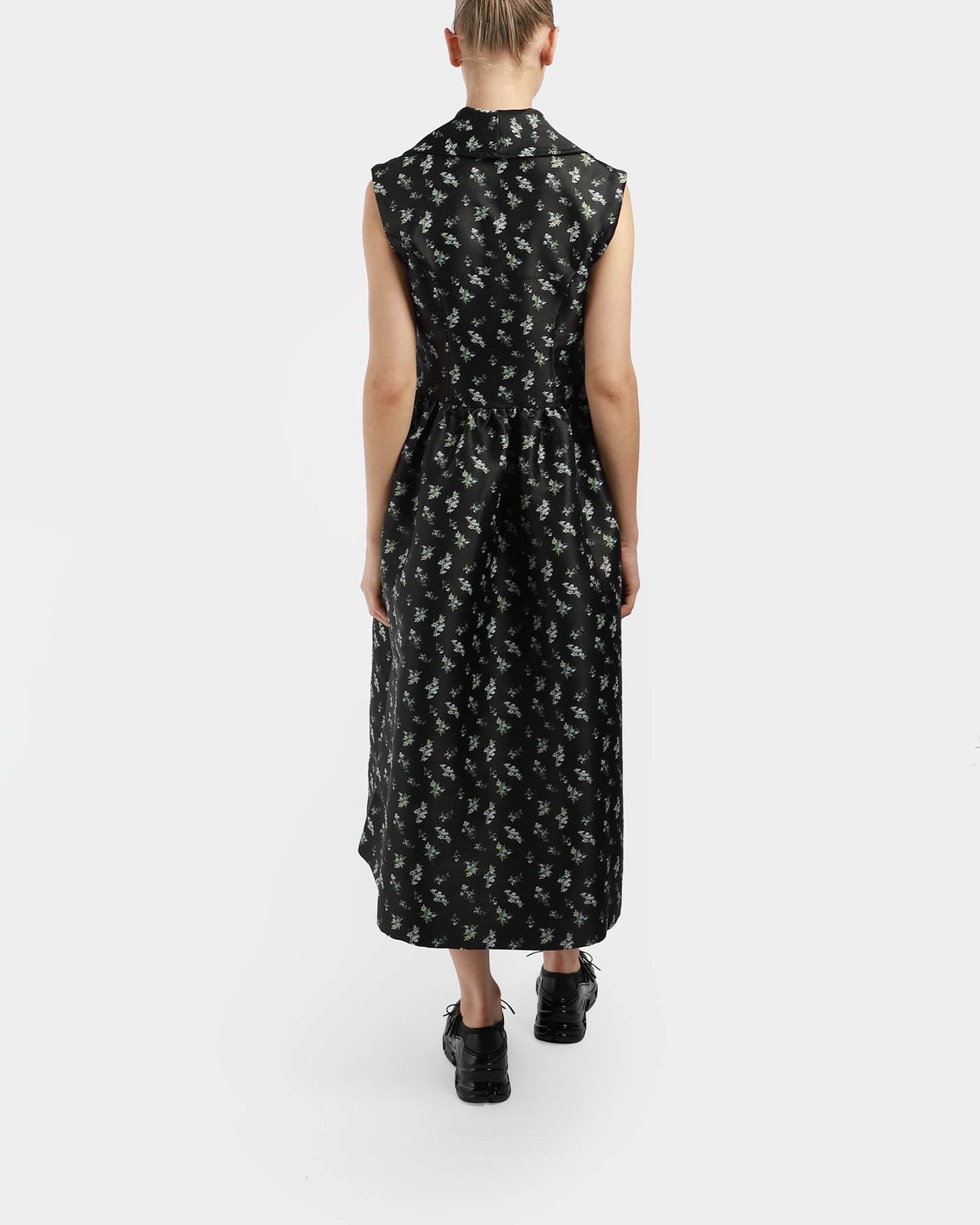 Floral Jacquard Midi Dress