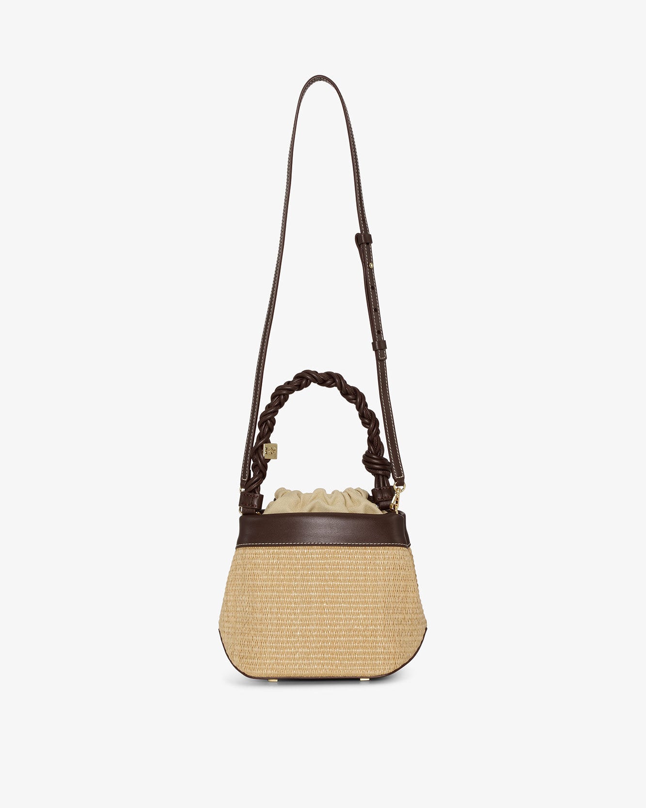 Ganni Bou Raffia Bucket Bag