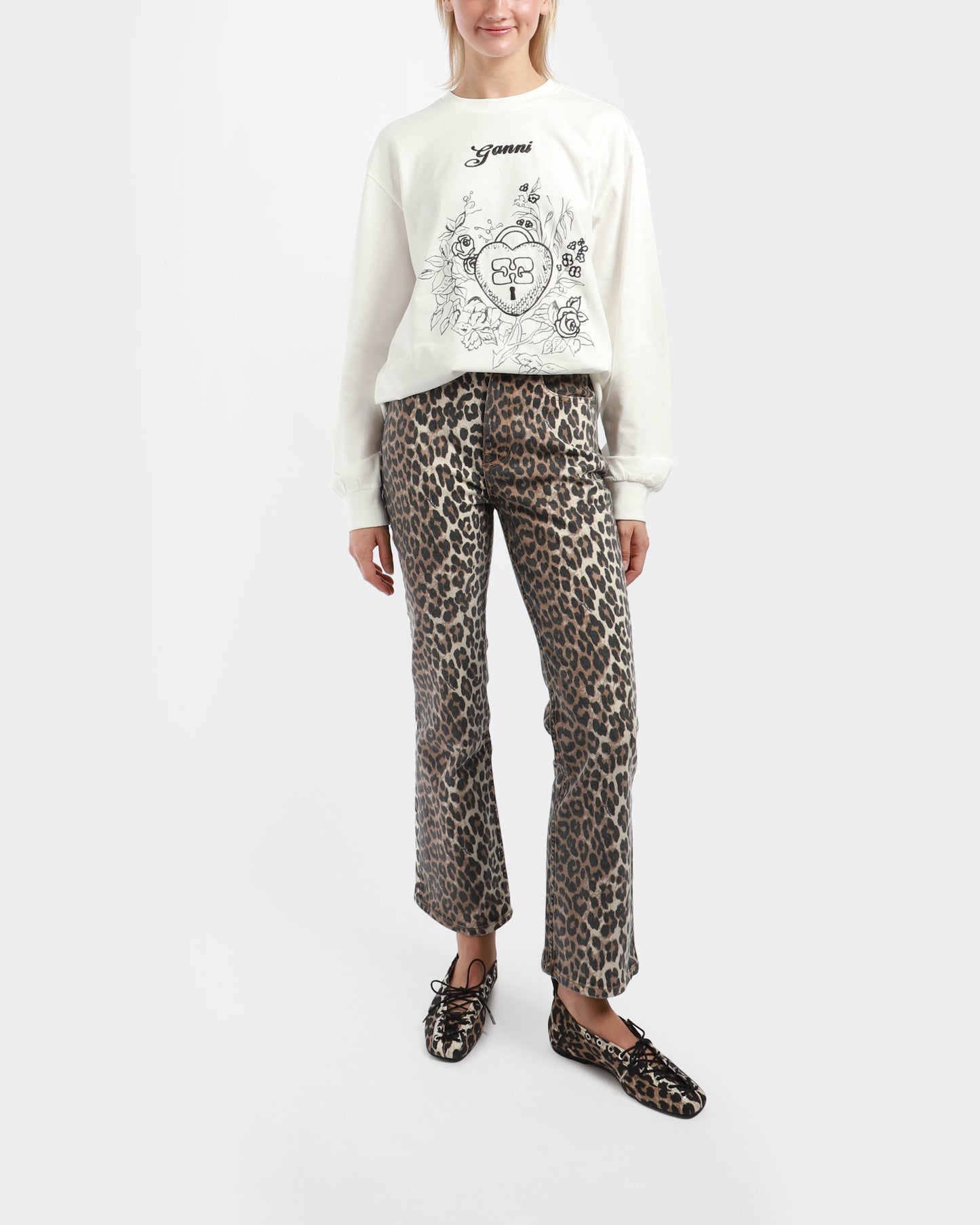 Leopard Betzy Cropped Jeans