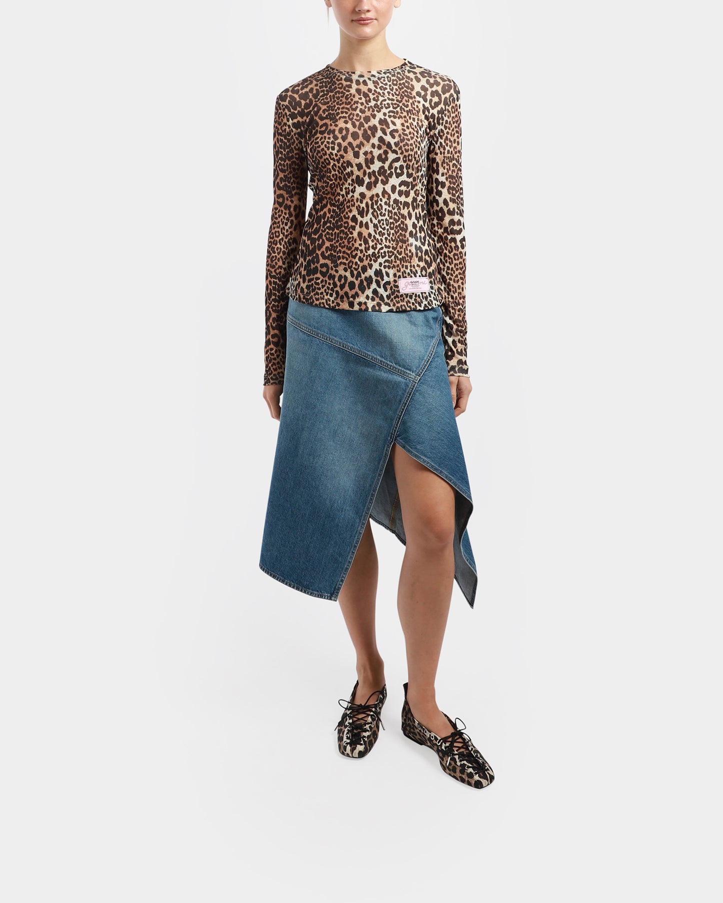 Leopard Mesh Top