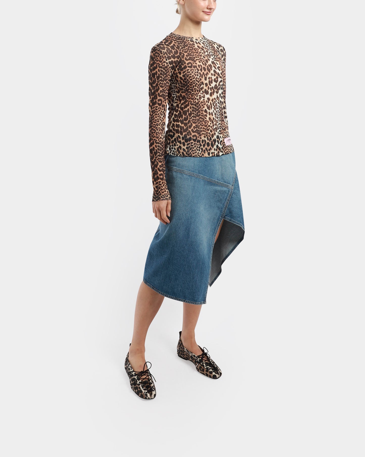 Leopard Mesh Top