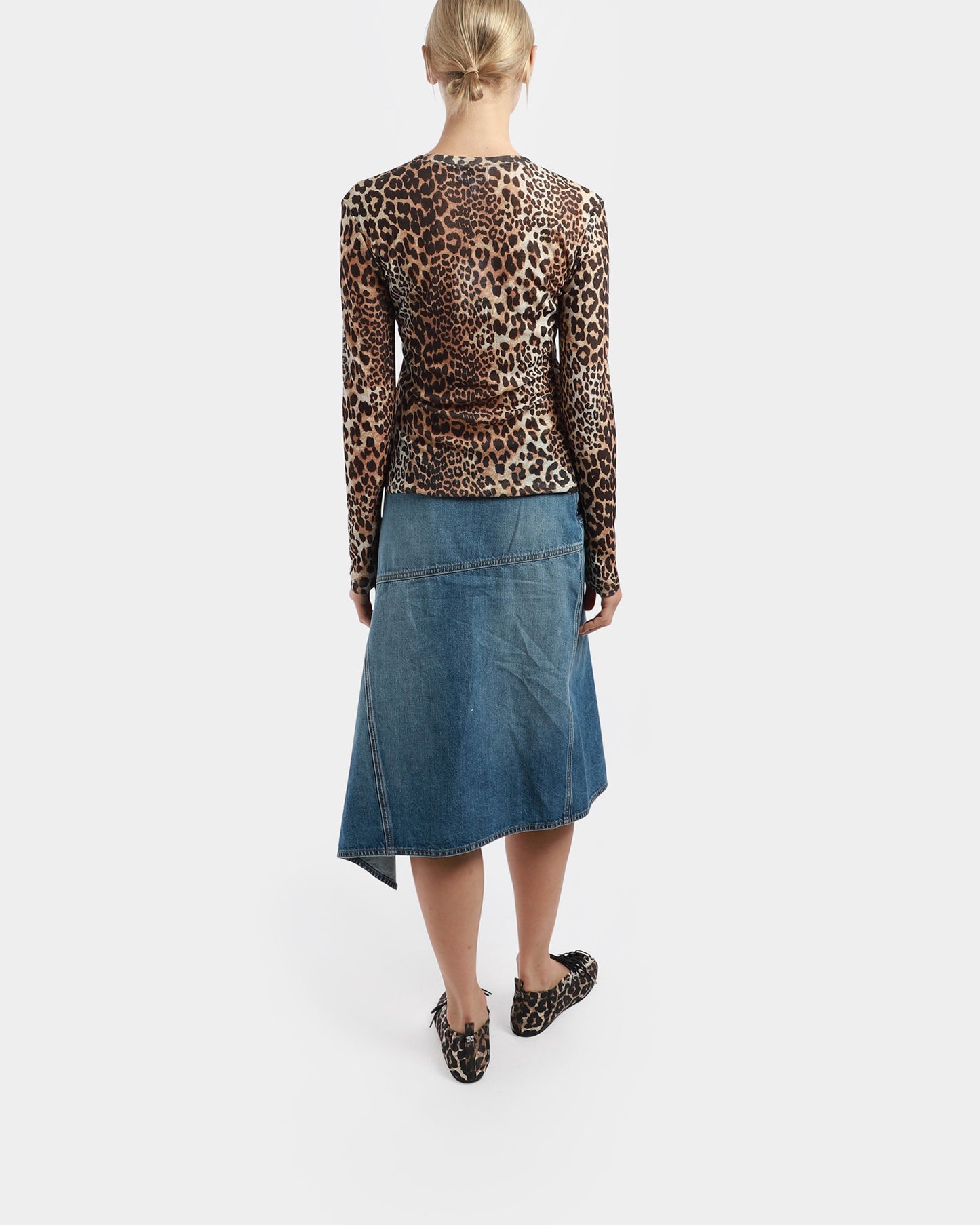 Leopard Mesh Top