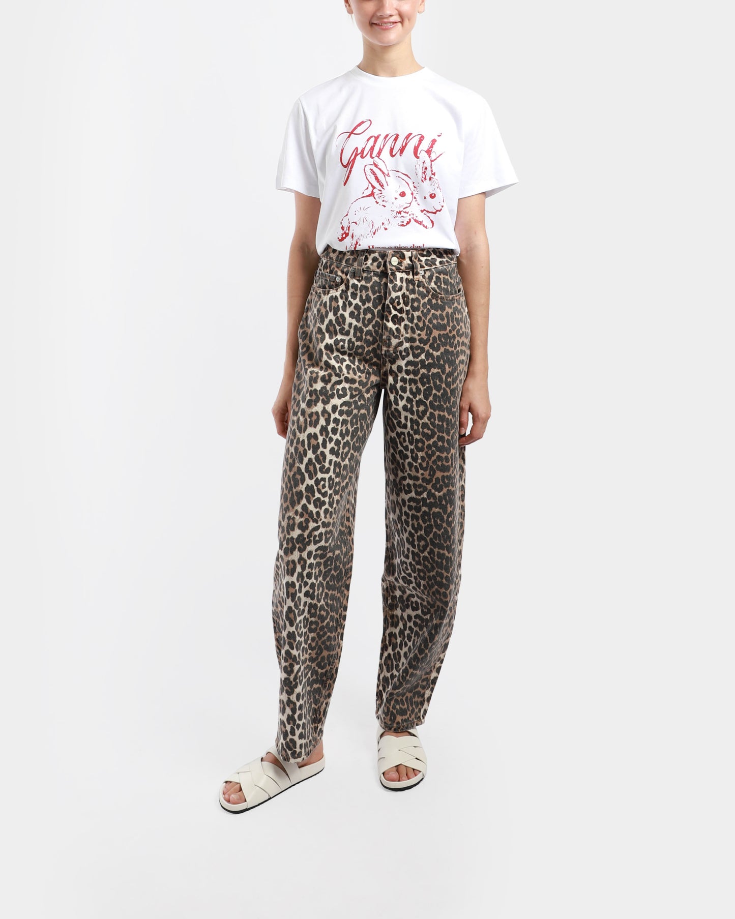 Leopard Stary Jeans
