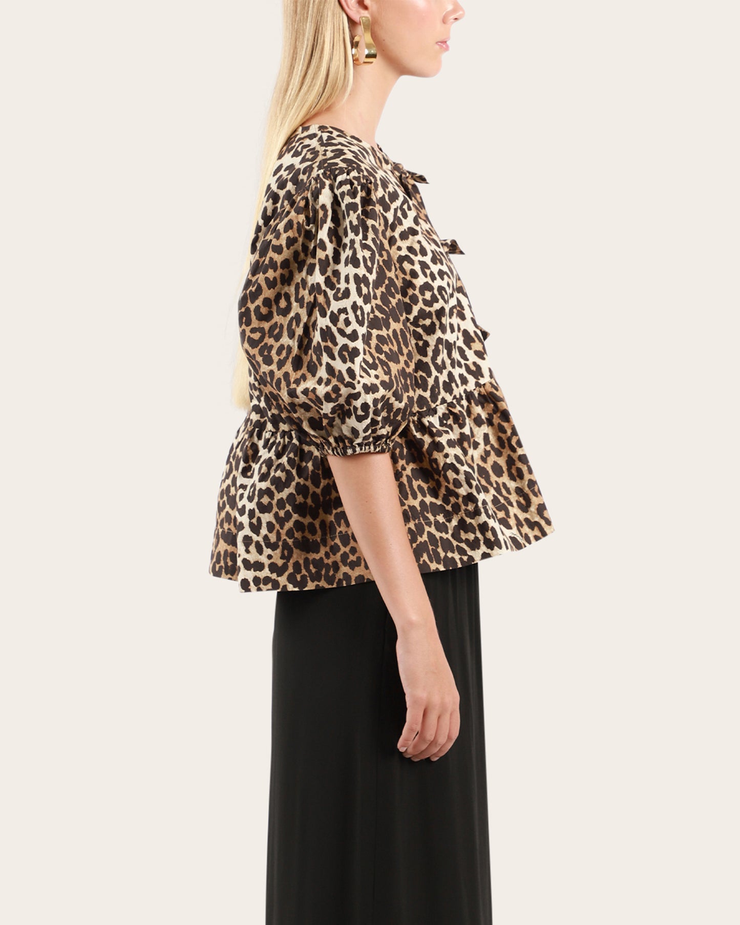 Printed Peplum Blouse