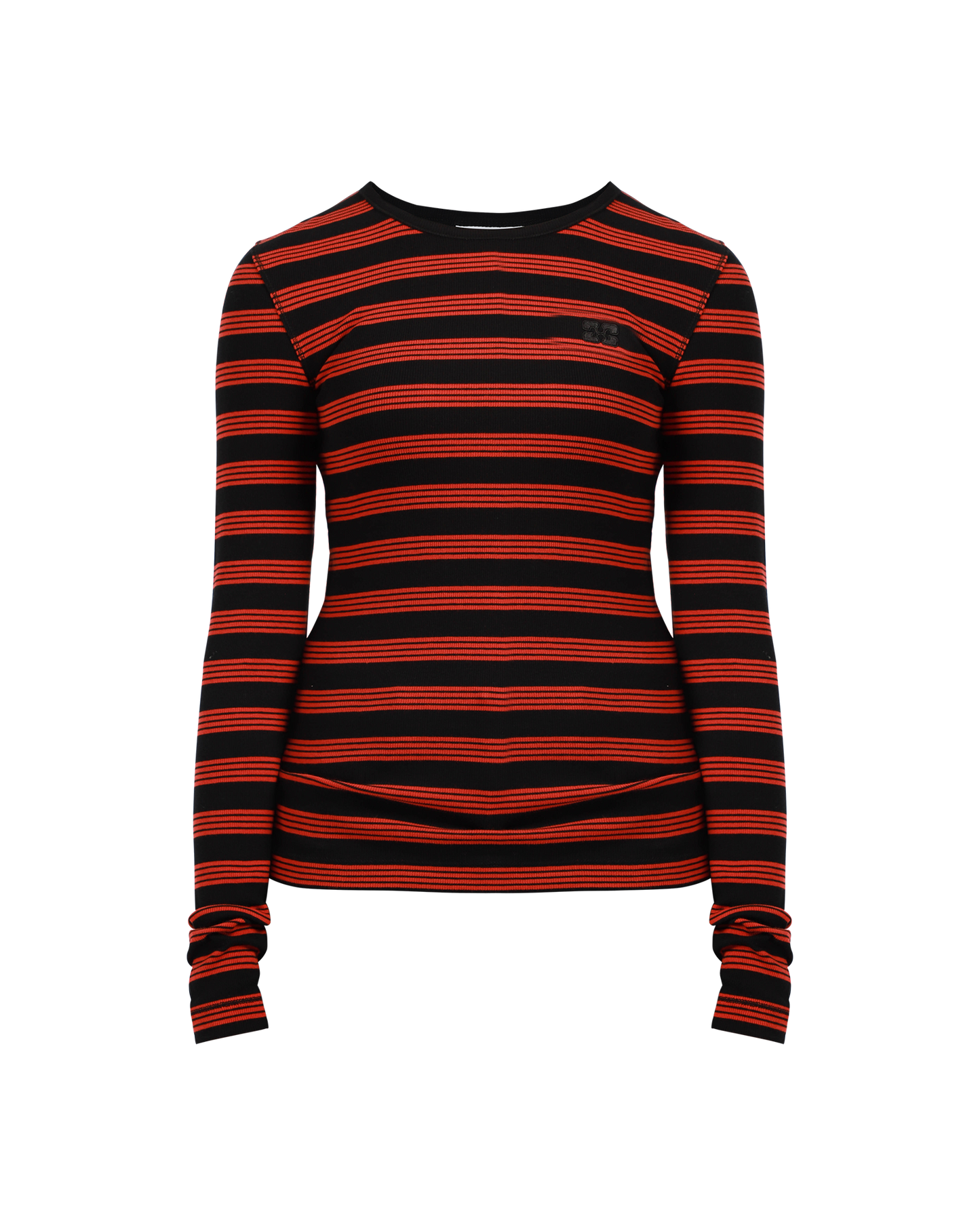 Soft Cotton Rib Striped Top