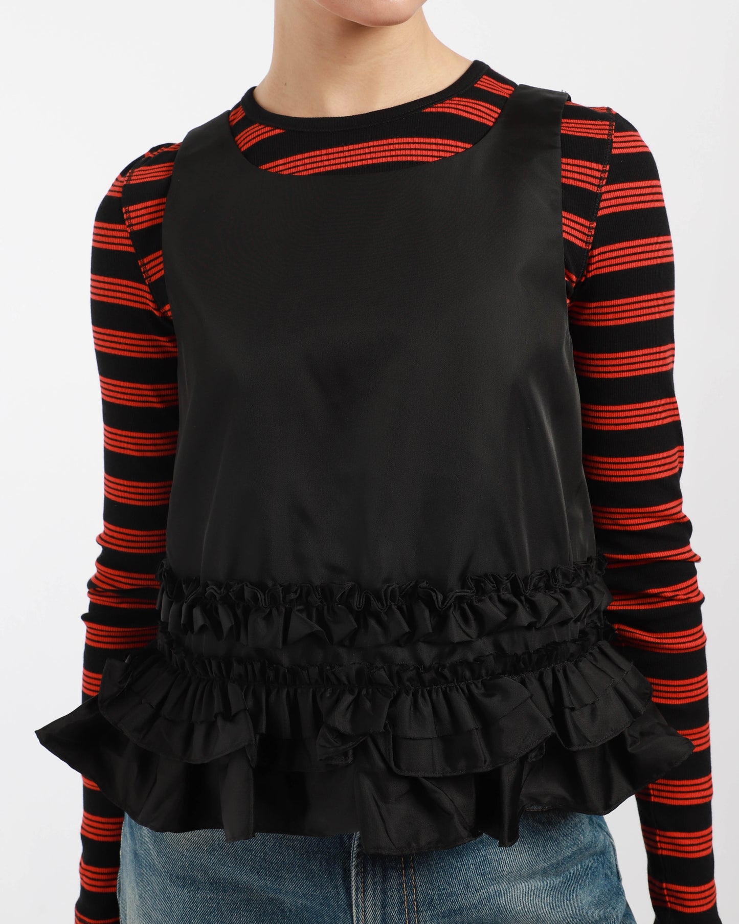 Duchesse Nylon Open Back Top
