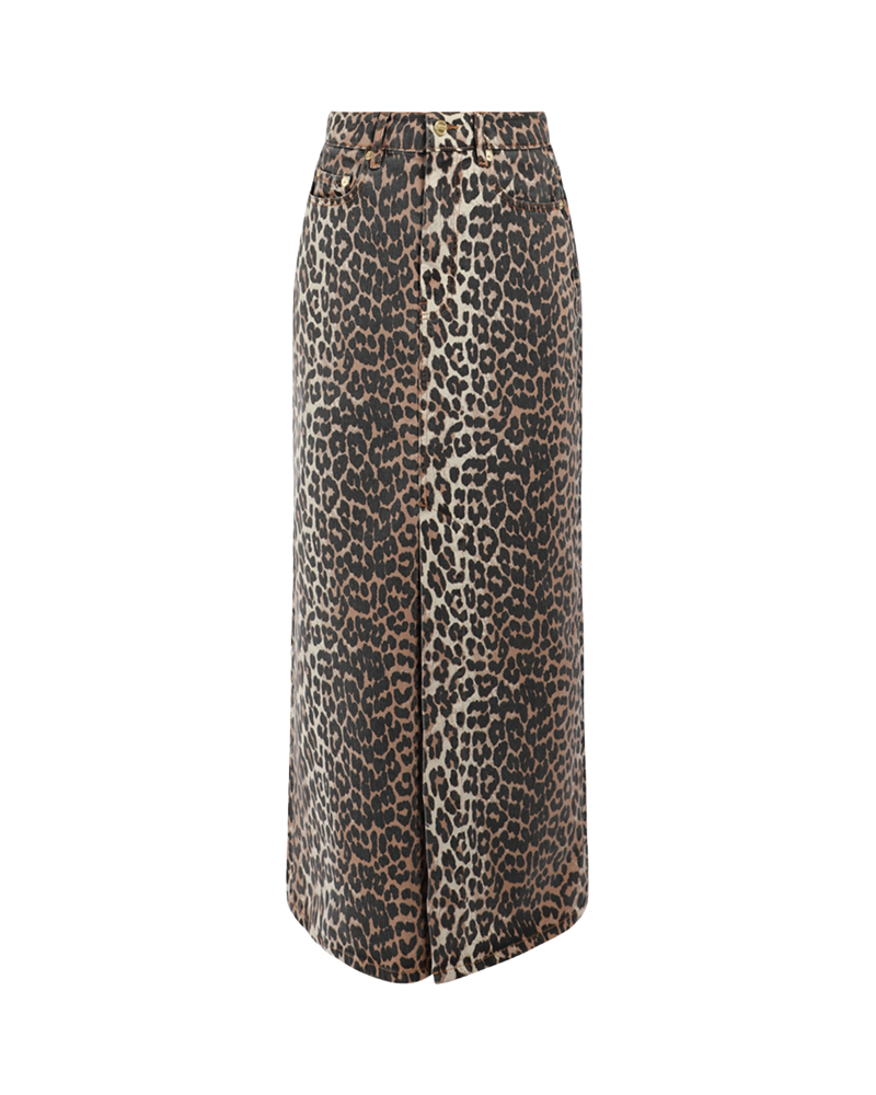 ganni-print-denim-maxi-slit-skirt-leopard