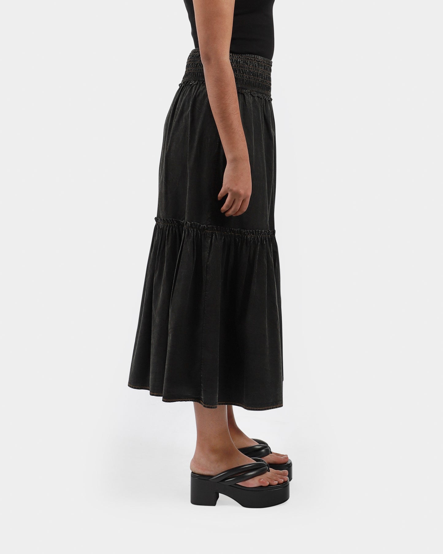 Smock Maxi Skirt