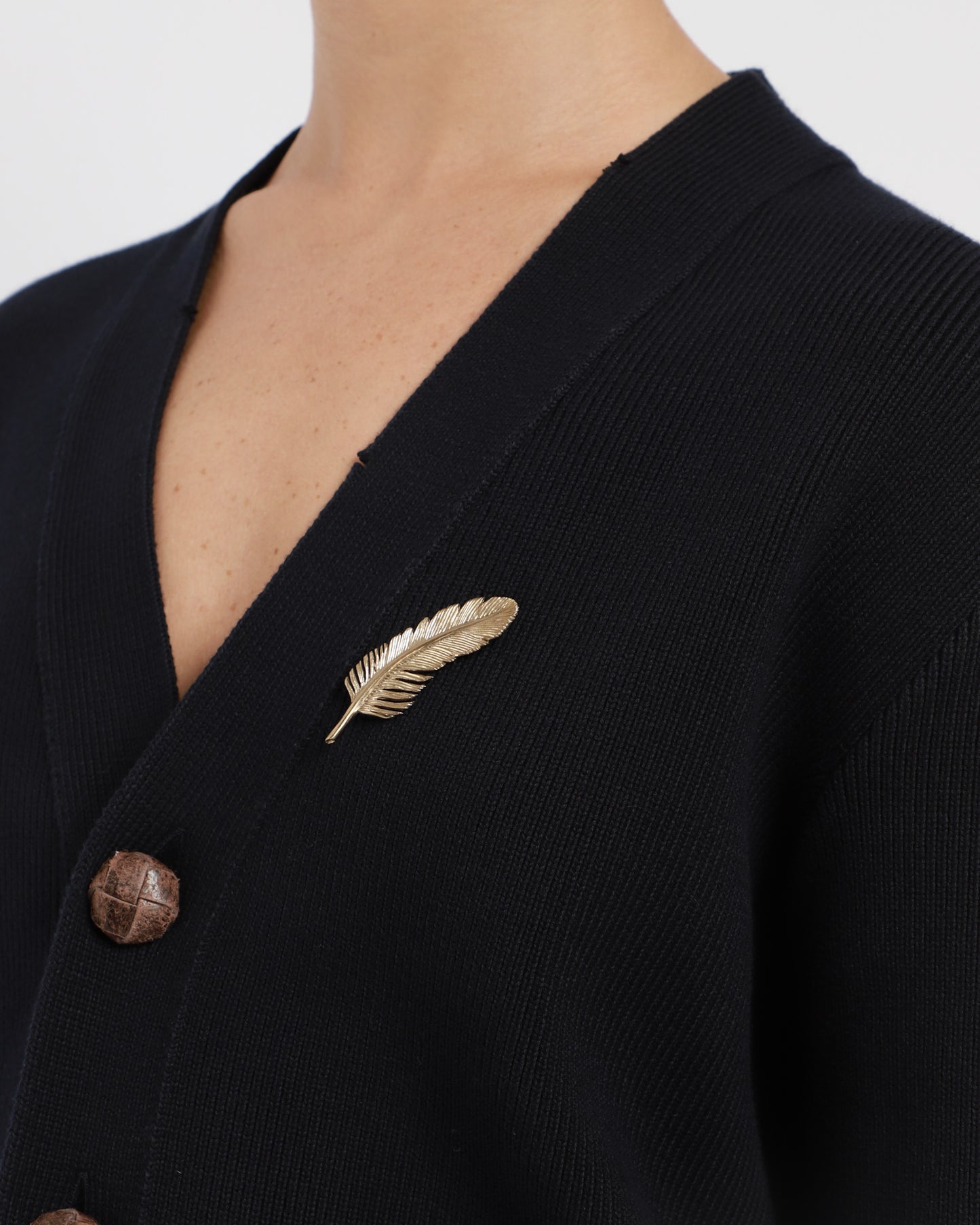 Golden Distressed Cardigan