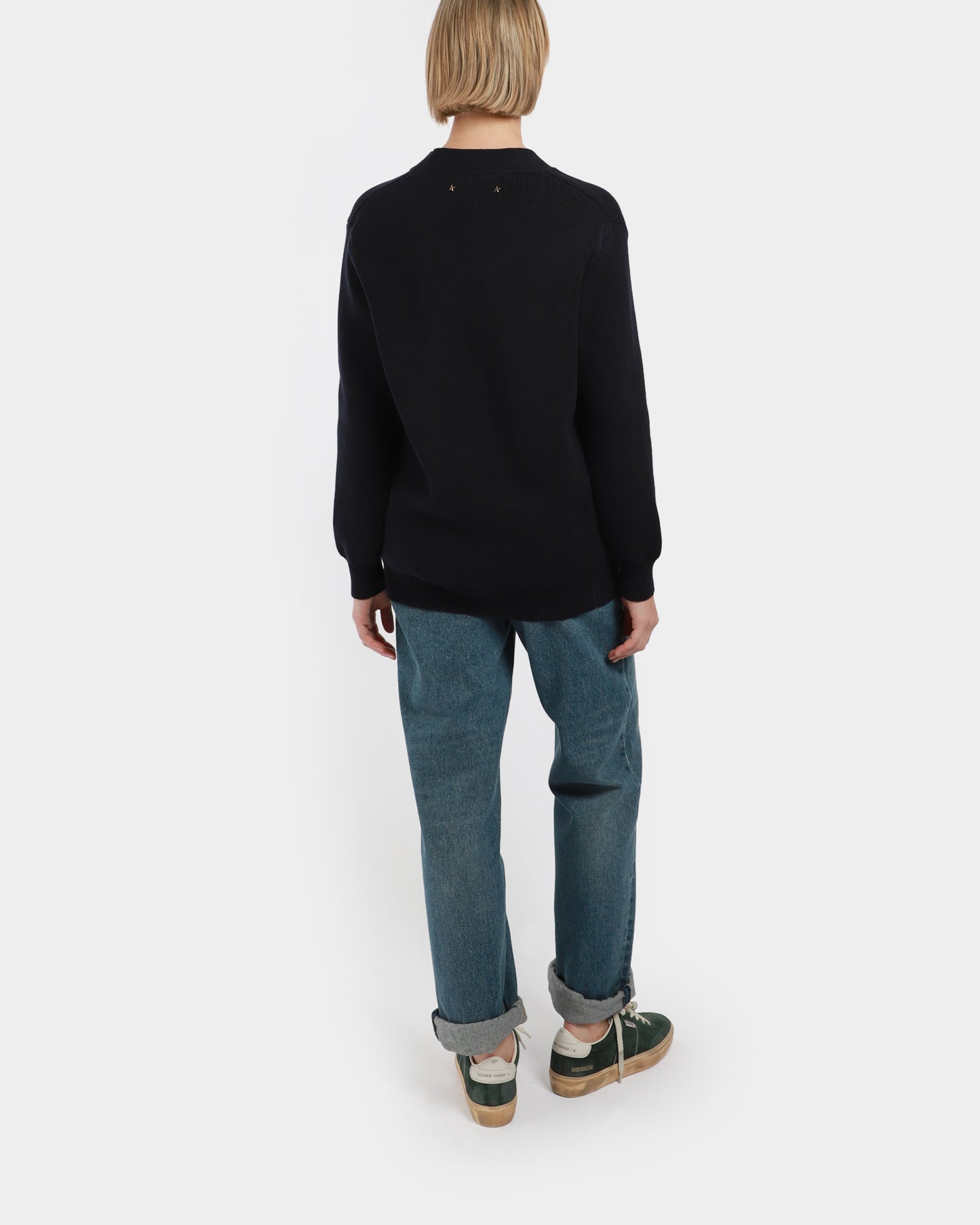 Golden Distressed Cardigan