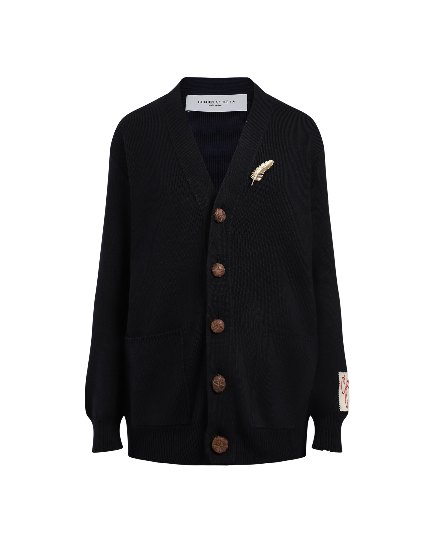 Golden Distressed Cardigan