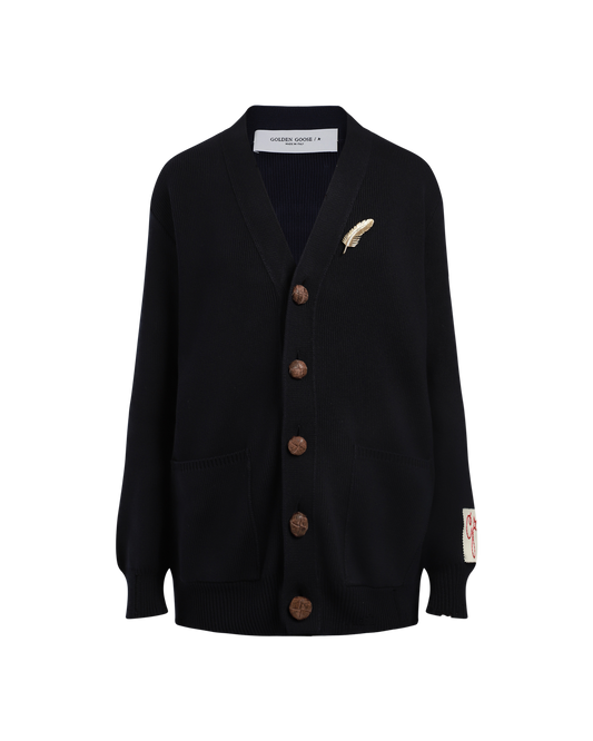 Golden Distressed Cardigan