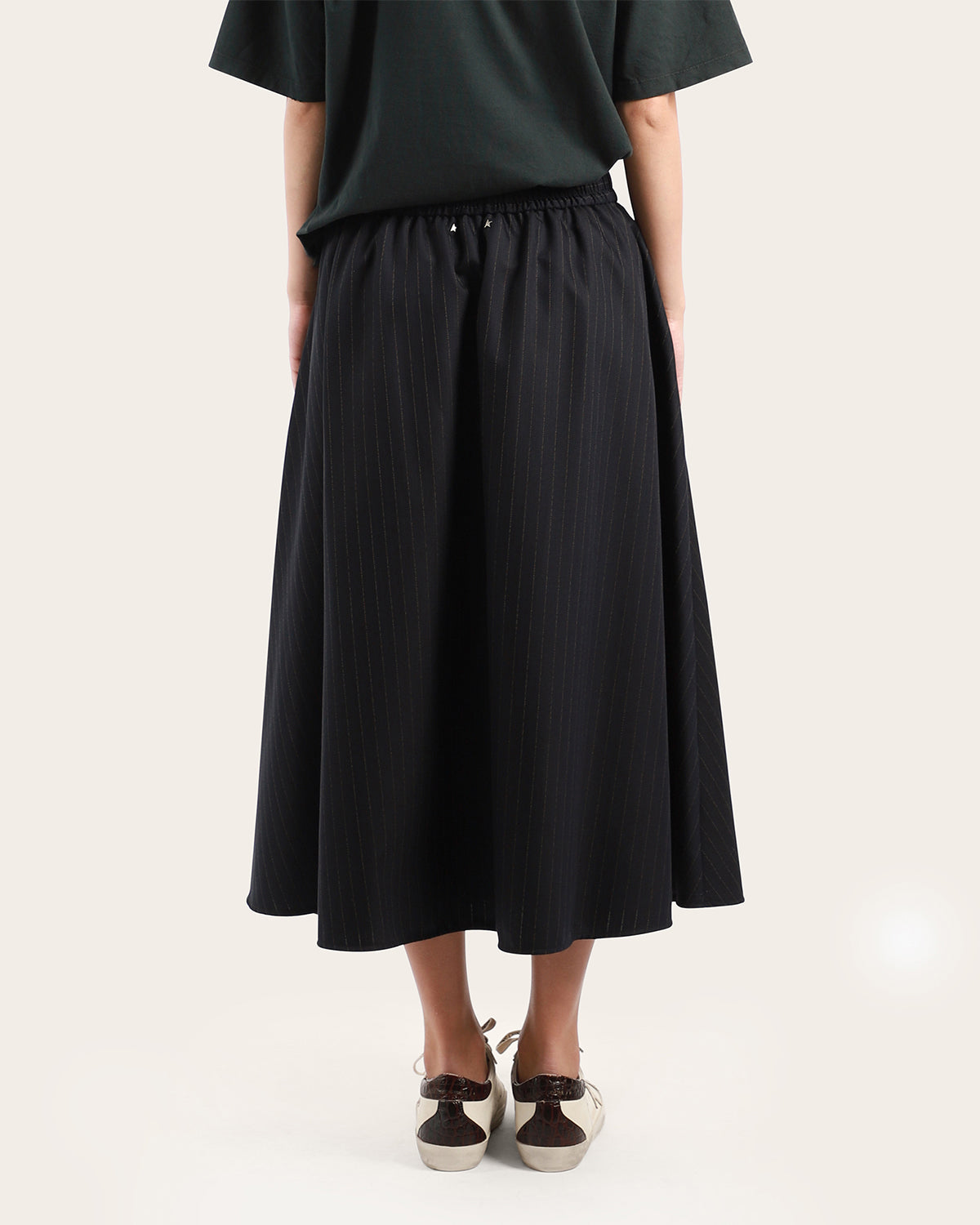 Circle Pinstripe Skirt