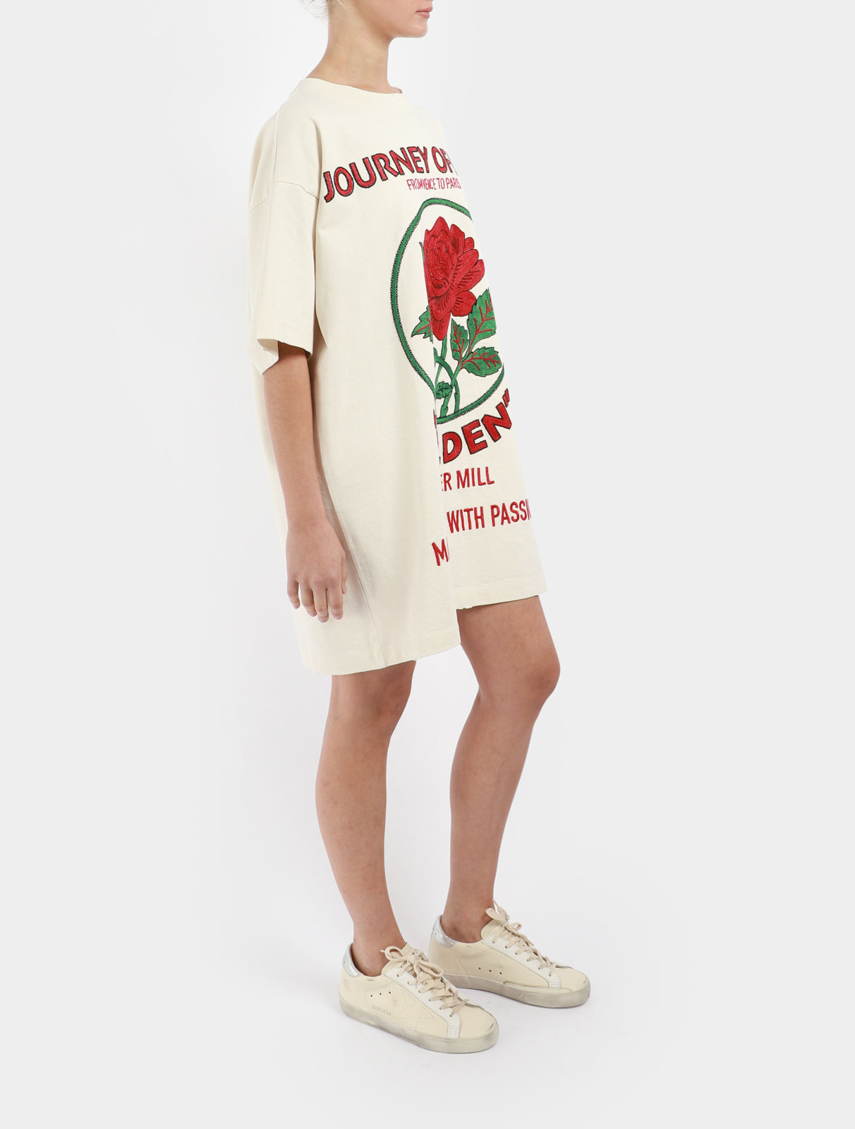 Journey Embroidered T-Shirt Dress