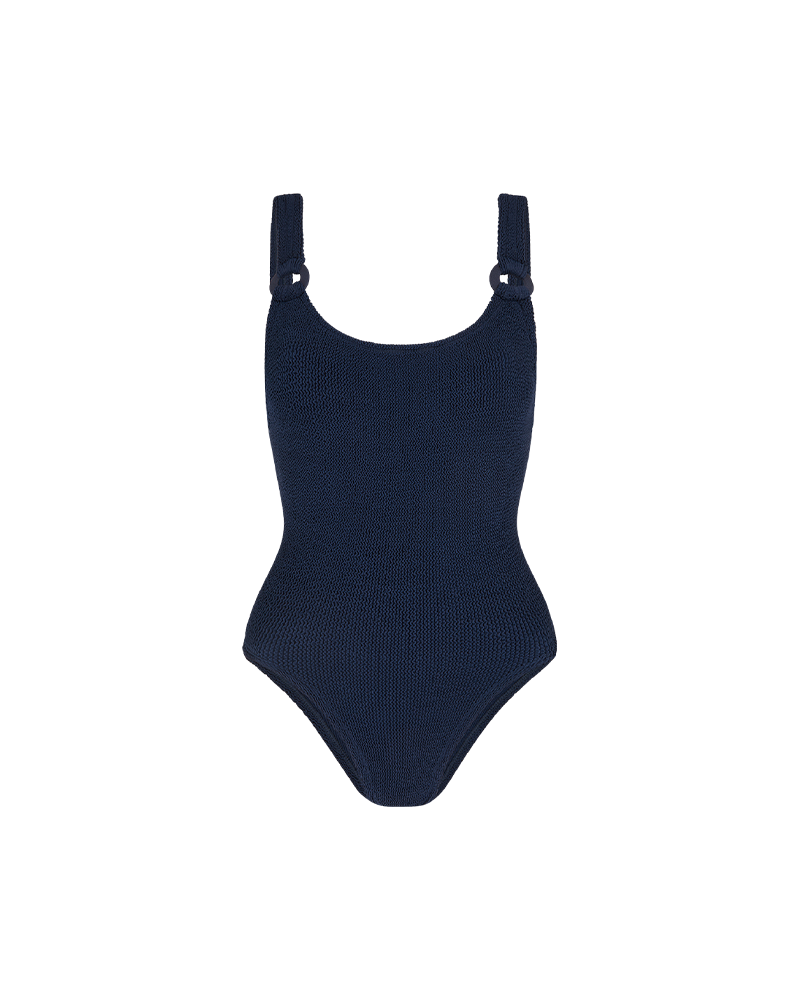 Domino Crinkle Covered Hoops Swimsuit