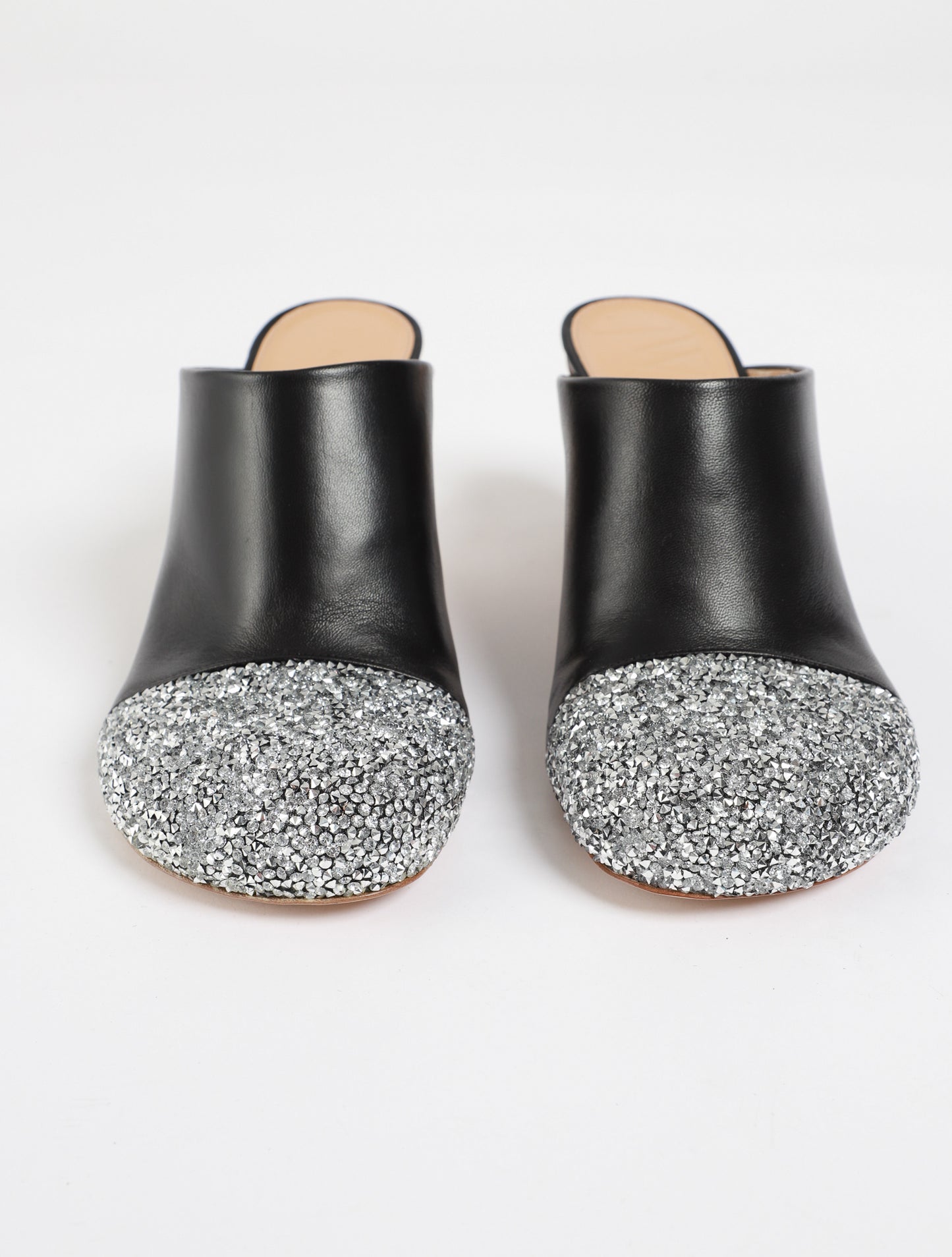 Chain Heel Mule Heels