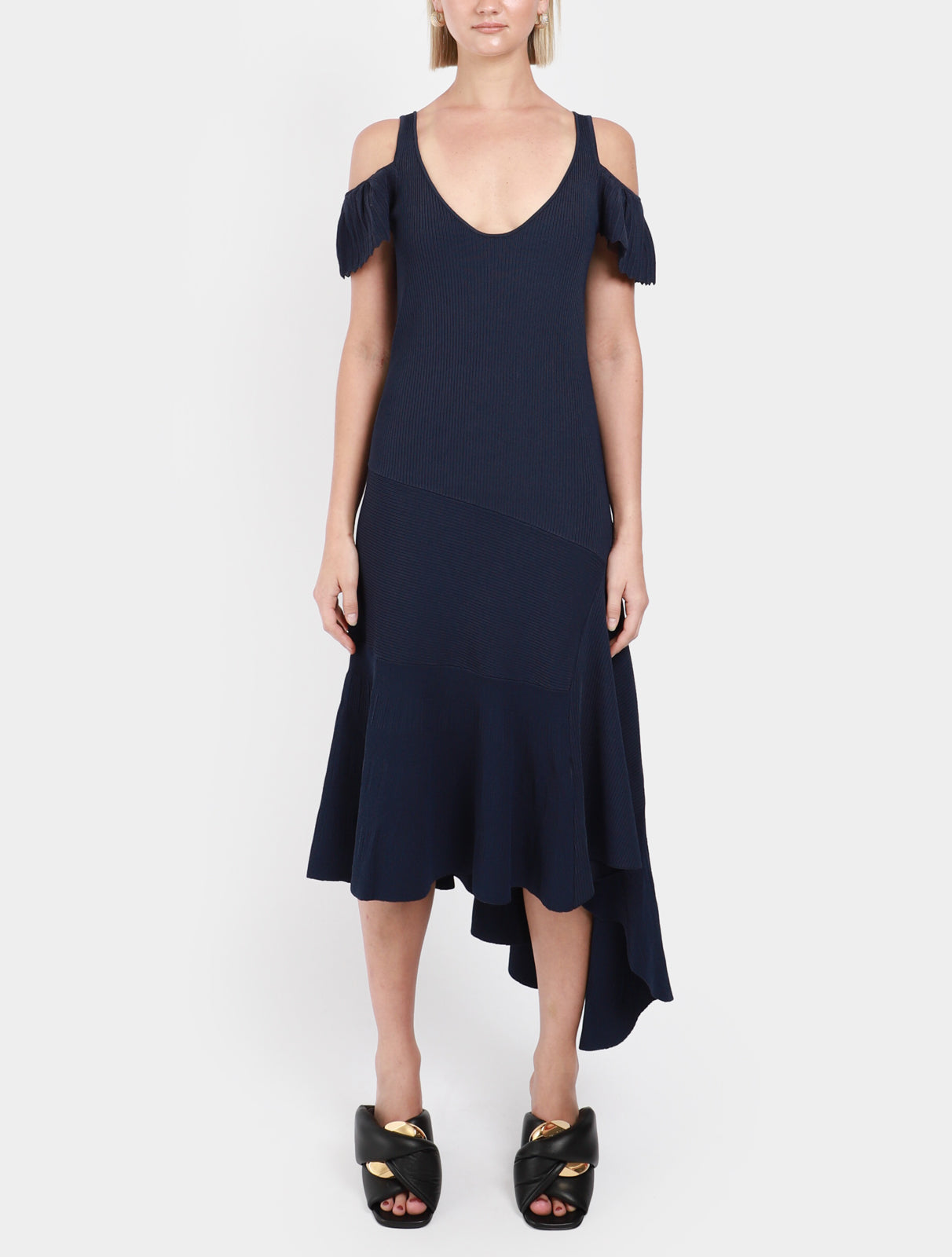 Cold Shoulder Ruffle Dress