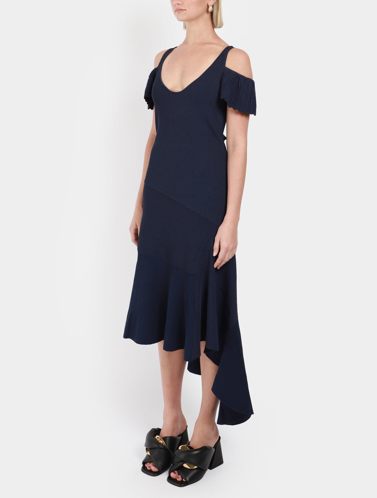 Cold Shoulder Ruffle Dress