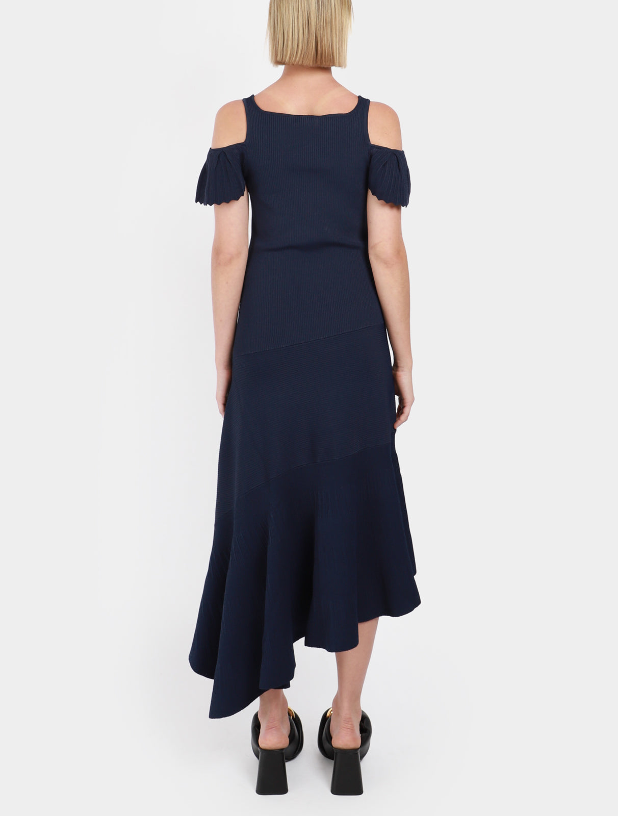 Cold Shoulder Ruffle Dress