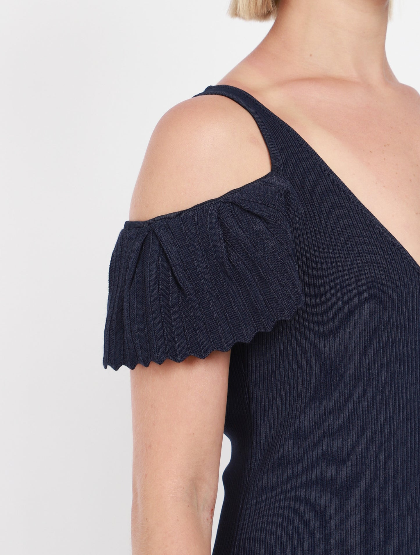 Cold Shoulder Ruffle Dress