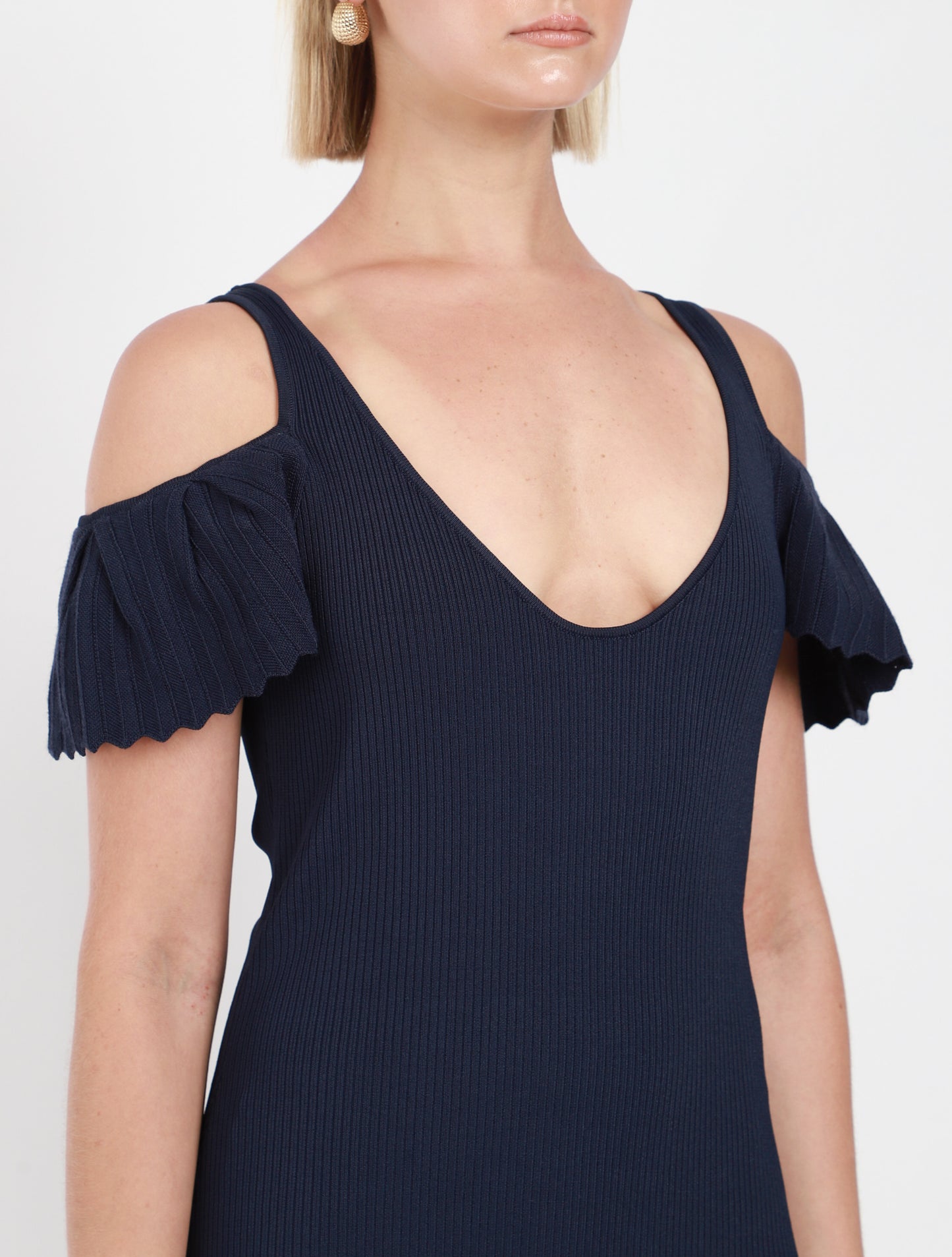 Cold Shoulder Ruffle Dress