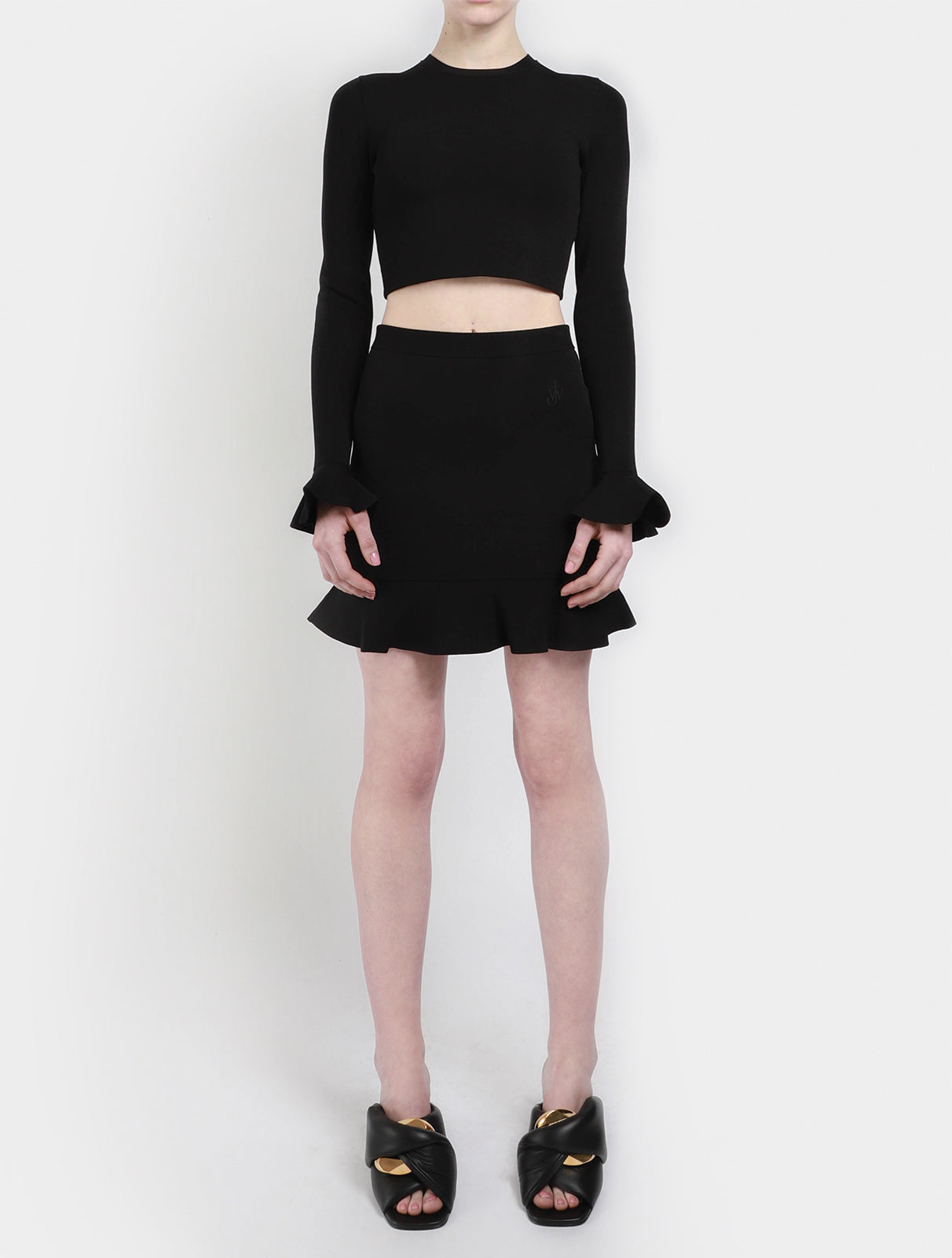 Ruffled Hem Mini Skirt