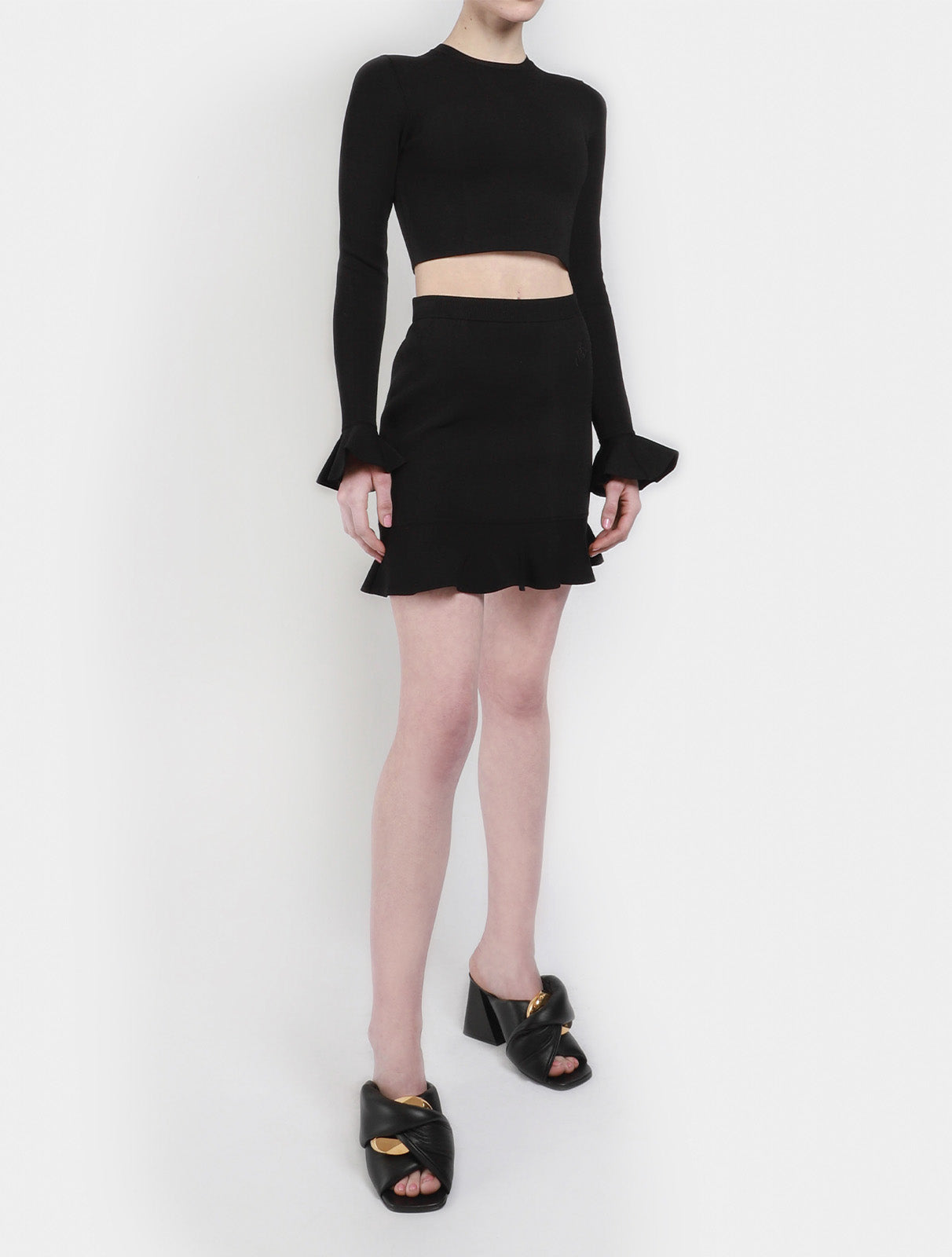 Ruffled Hem Mini Skirt