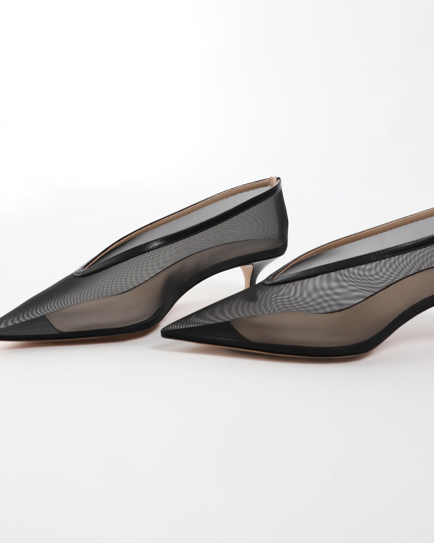 Babouche Kitten Mesh Heels