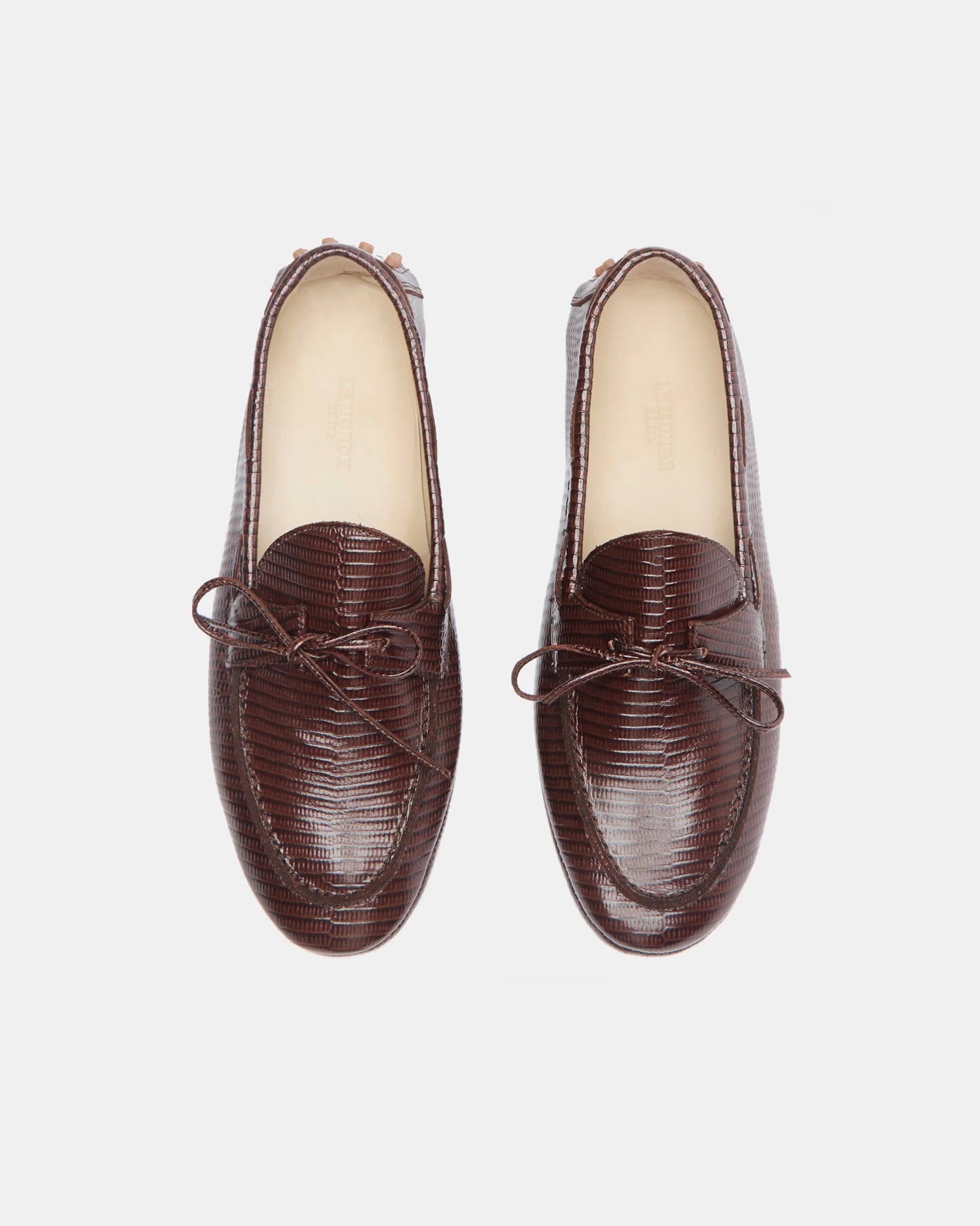 Snake Embossed Driver Moccasins