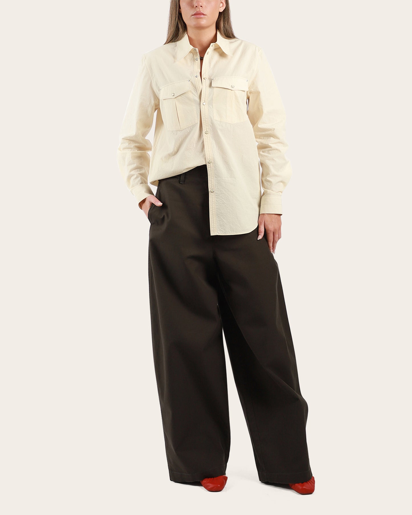 Chest-Pocket Fitted Shirt