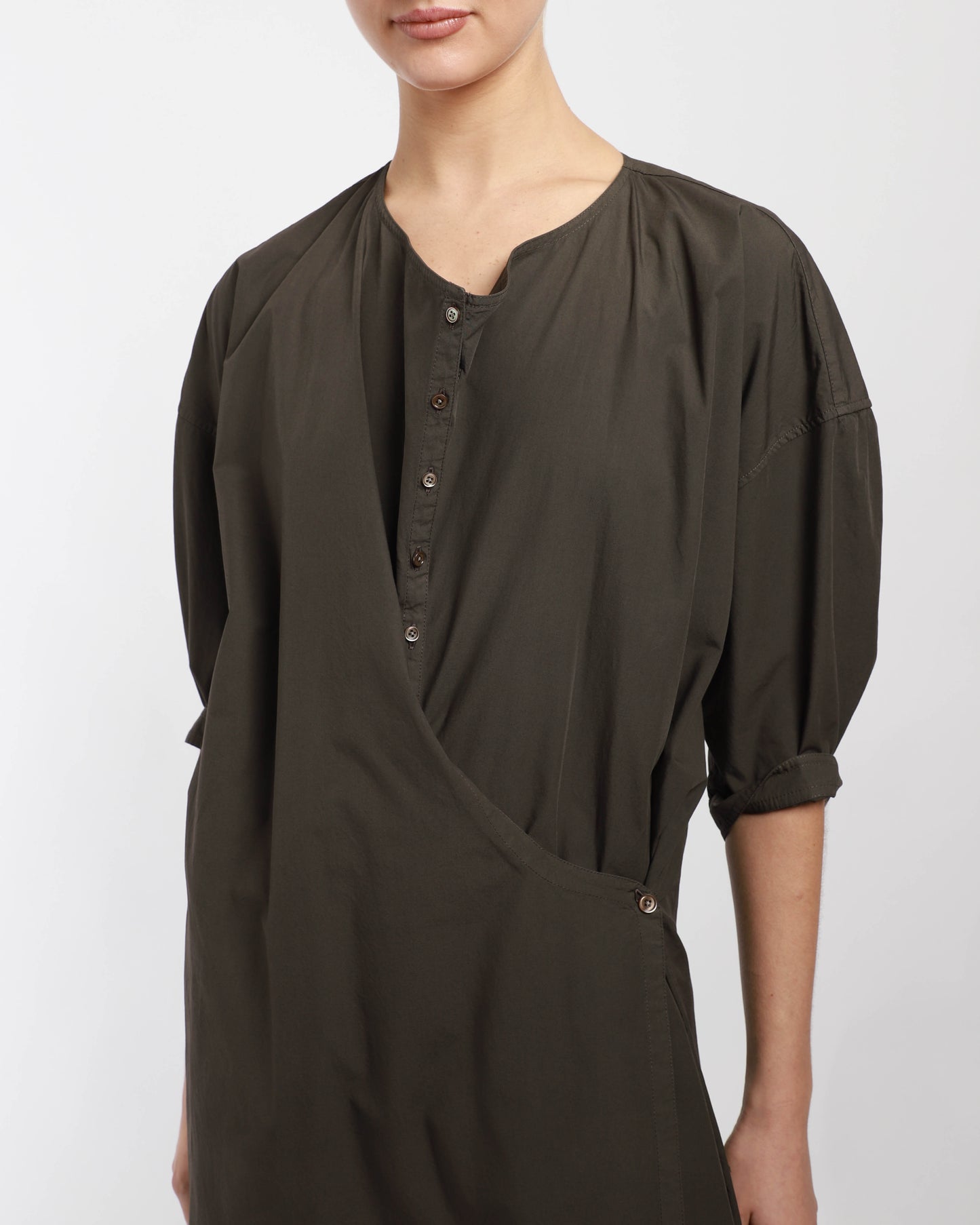 Short Sleeve Twisted Dress