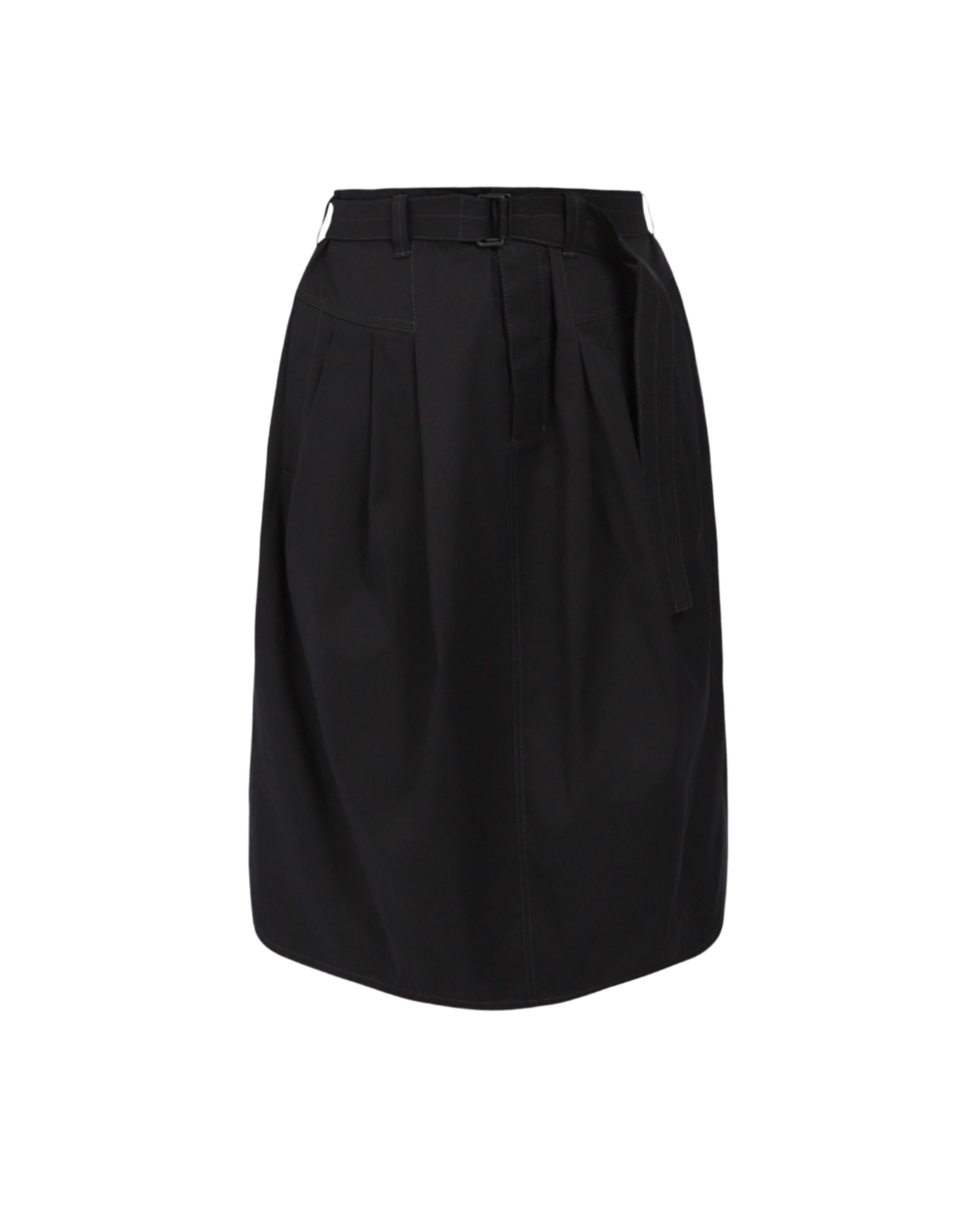 Pleat Belted Skirt