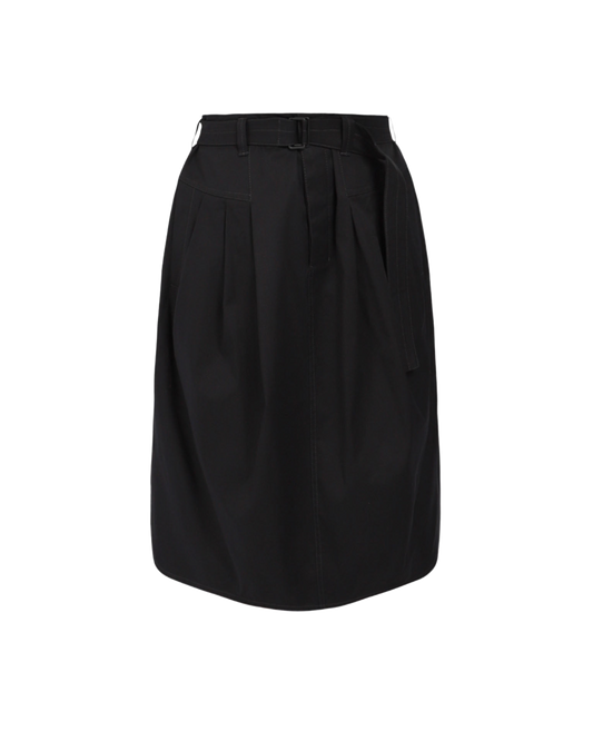 Pleat Belted Skirt