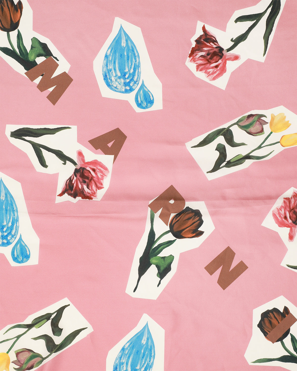 Logo Print Silk Scarf