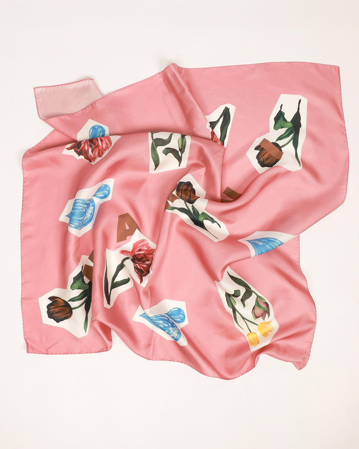 Logo Print Silk Scarf