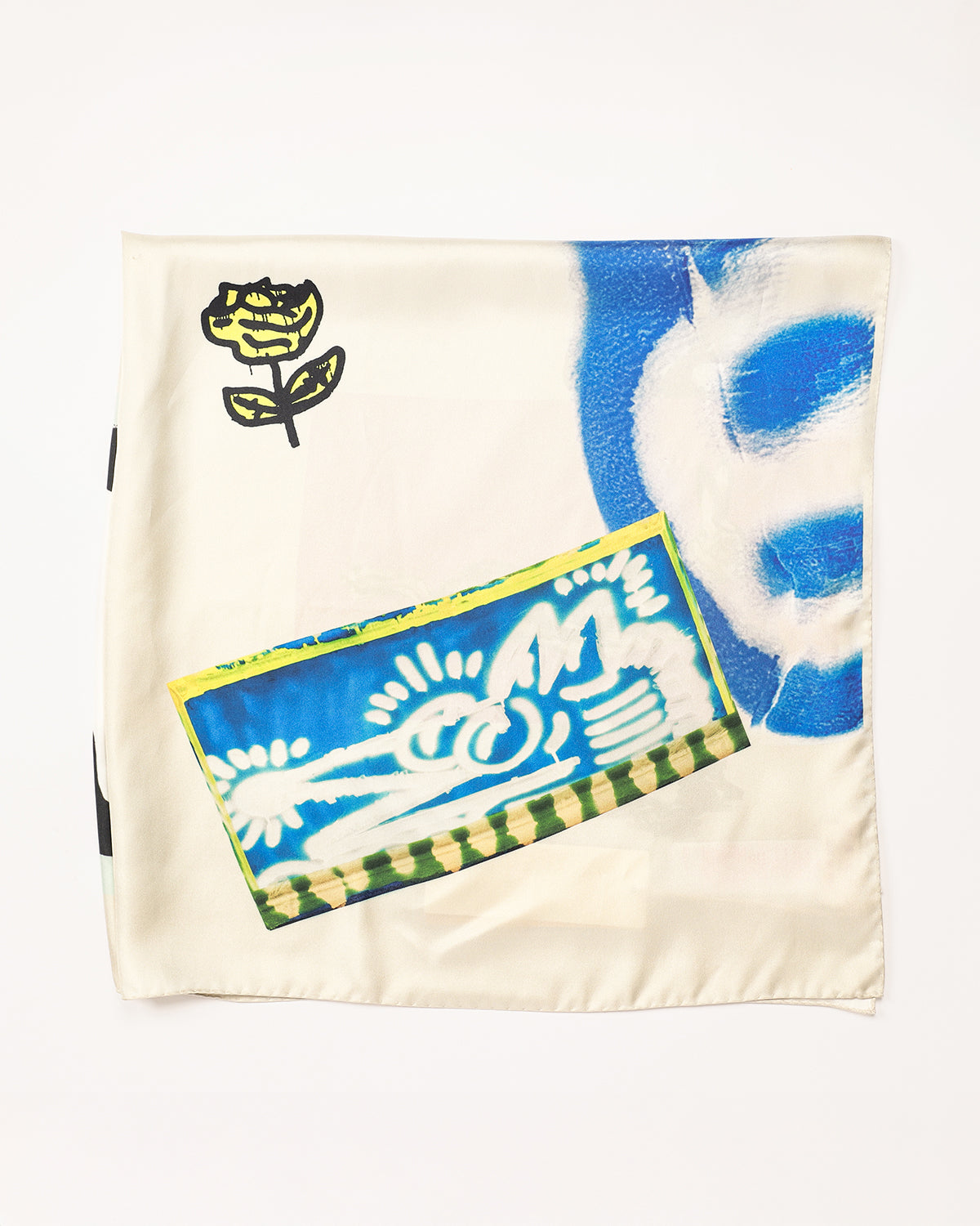 Logo Print Silk Scarf
