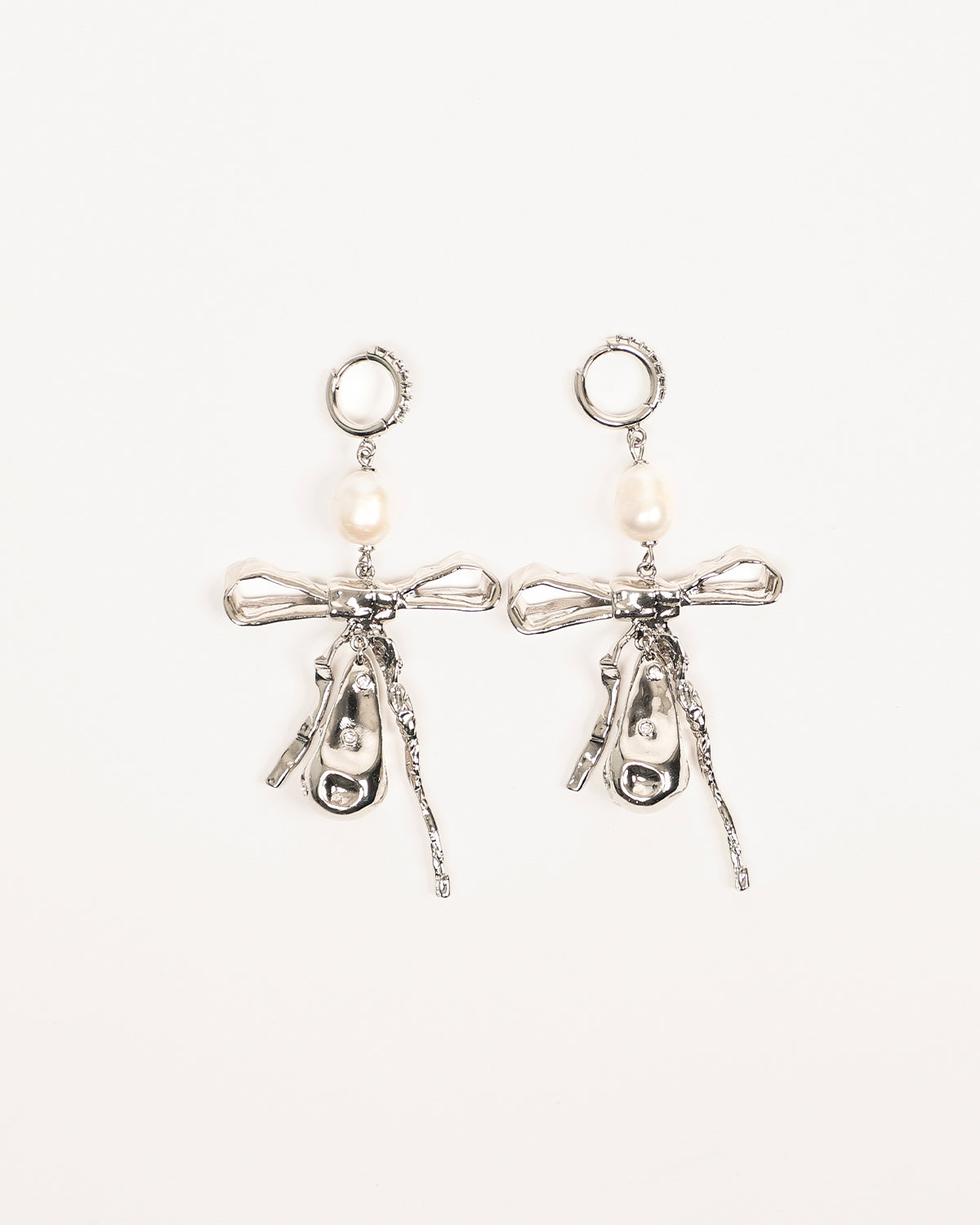 Pearl Bow Earrings