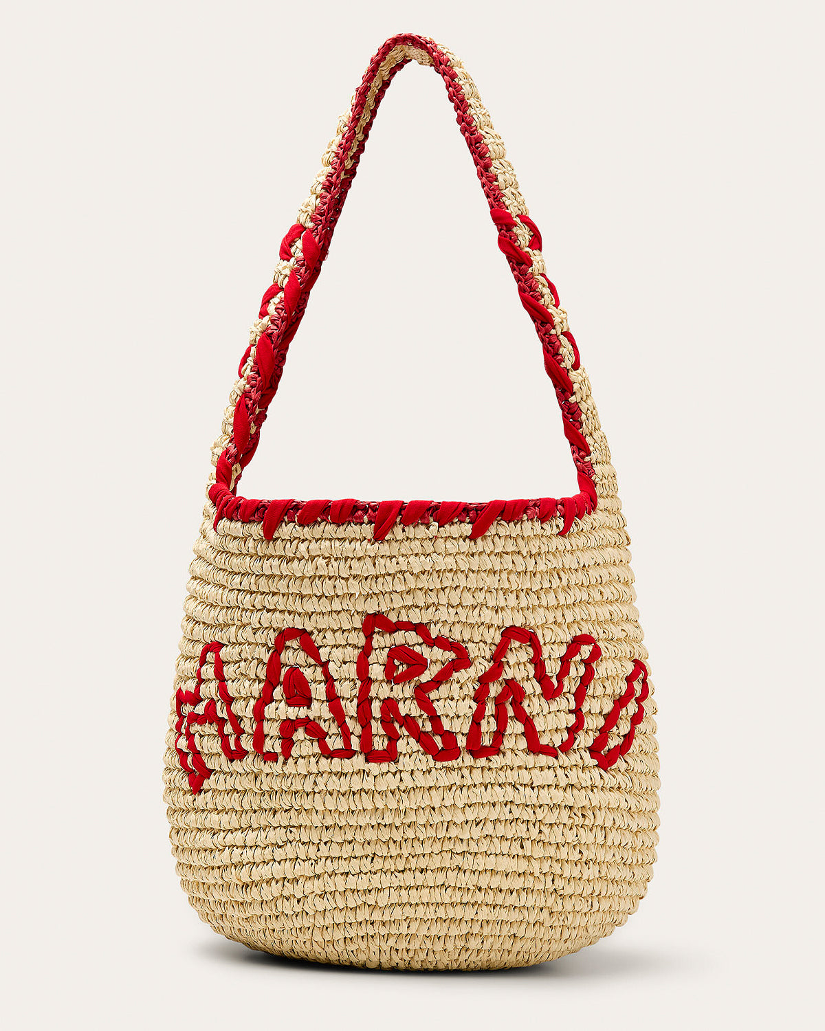 Raffia Logo Bag